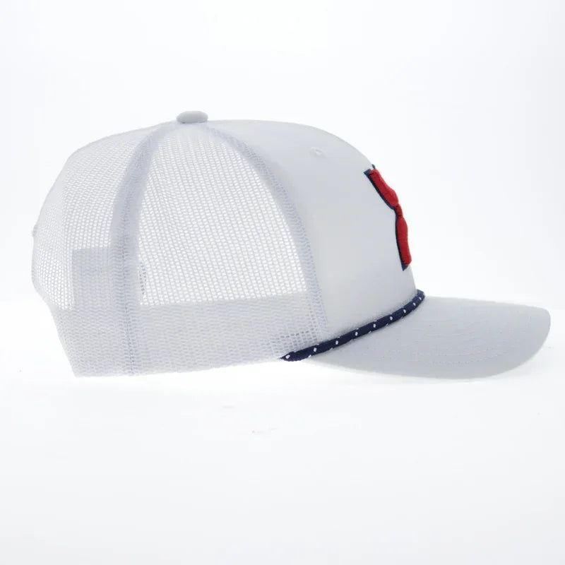 Men's Hooey "Sterling" Hat White with Red Hooey Logo 2606T-WH