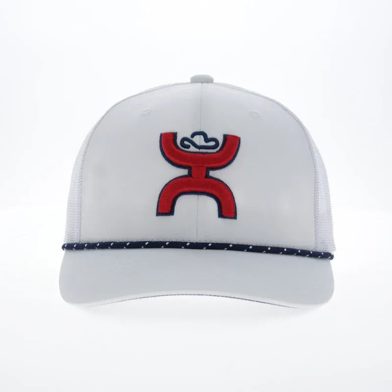 Men's Hooey "Sterling" Hat White with Red Hooey Logo 2606T-WH
