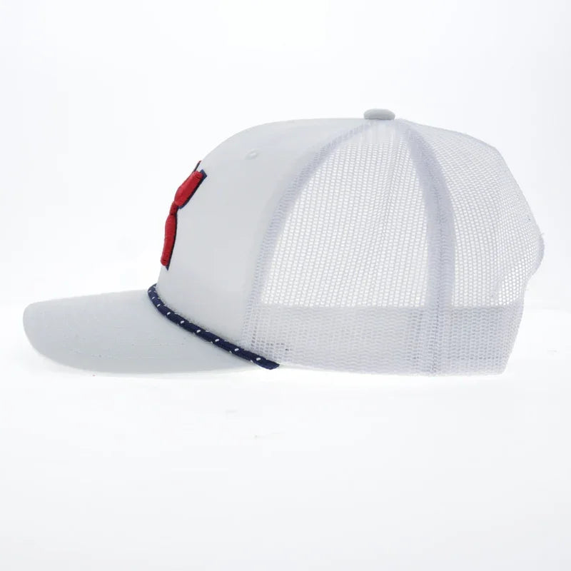 Men's Hooey "Sterling" Hat White with Red Hooey Logo 2606T-WH