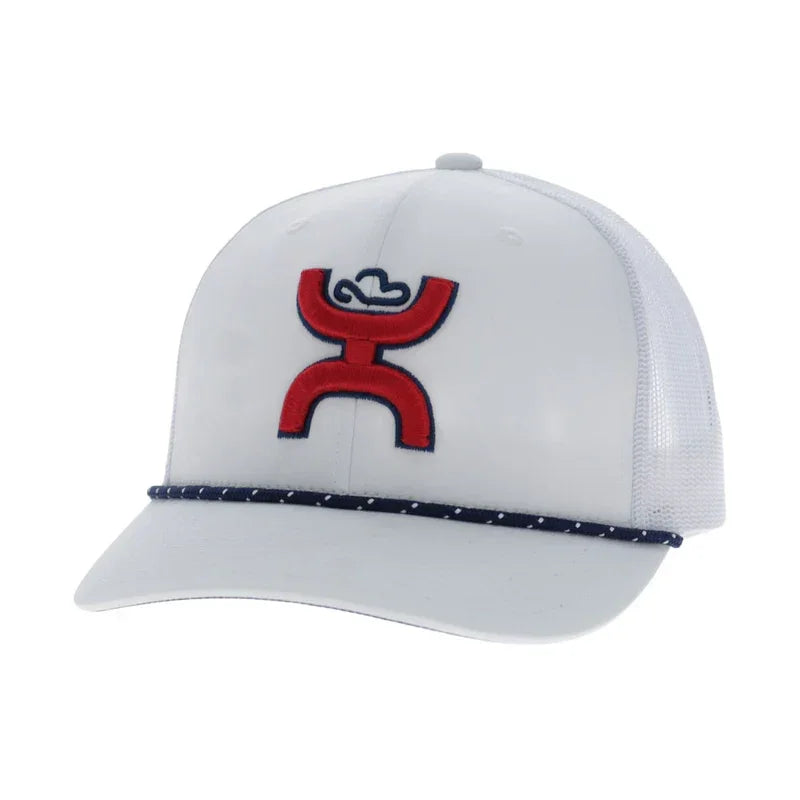 Men's Hooey "Sterling" Hat White with Red Hooey Logo 2606T-WH