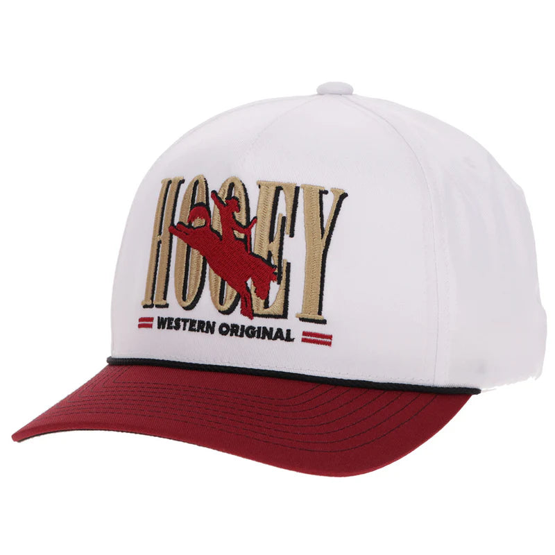 Men's Hooey White "Wild Ride" Hooey Embroidered Logo 2569T-WH