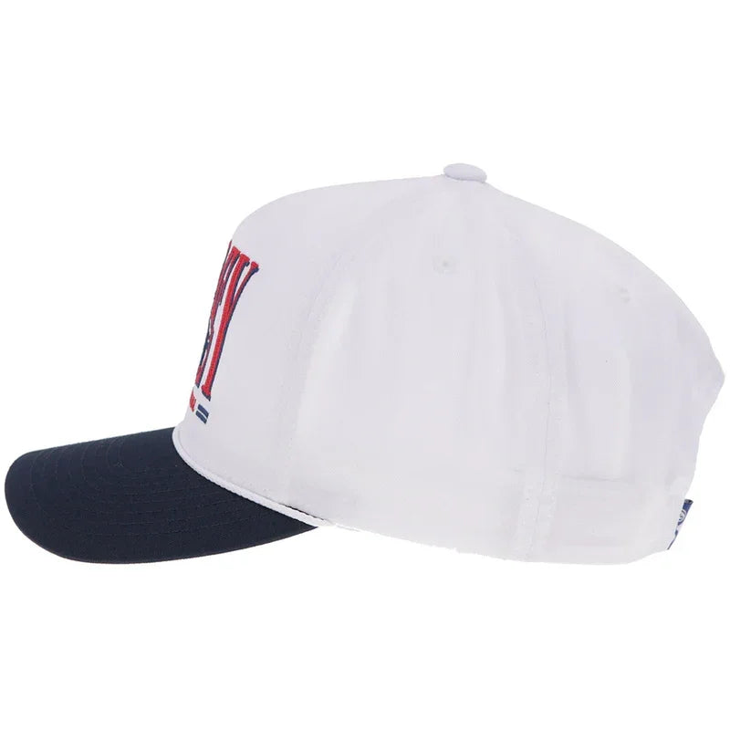Men's Hooey "Wild Ride" Hat White/Navy and Red 2669T-WHNV