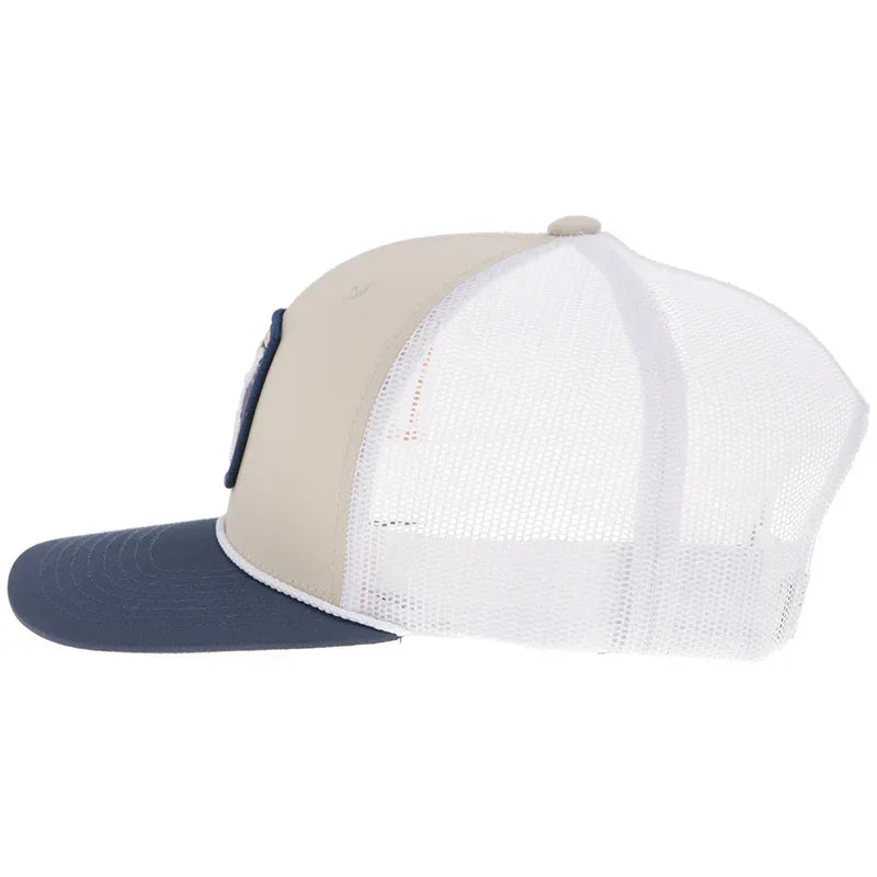 Men's Hooey "Zenith" Cap Tan/White with Multi-Color Patch 2624T-TNWH