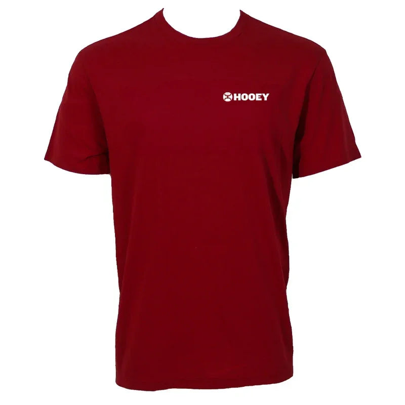 Men's Hooey "Zenith" Red with Multi-Color Stripes Hooey T-shirt HT2605RD