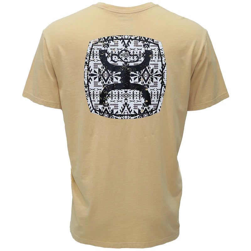 Men's Hooey "Zenith" Tan with Aztec Hooey Logo T-shirt HT1682TN