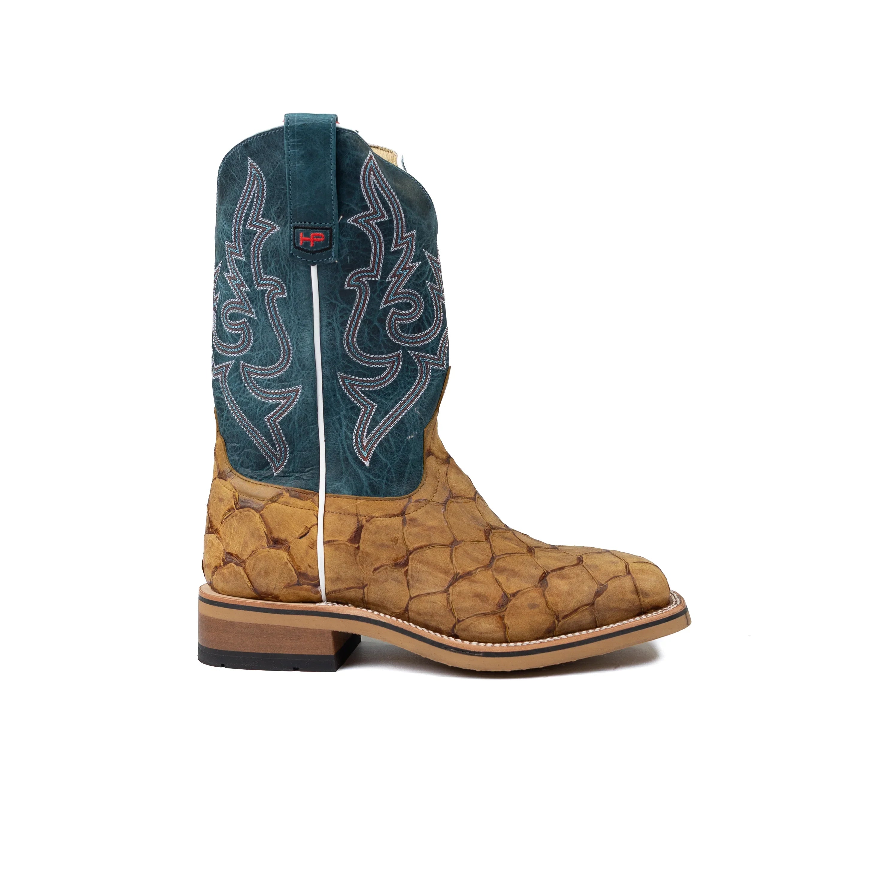 Men's Horse Power Fish Print Steel Toe Boot 12" HPW2500