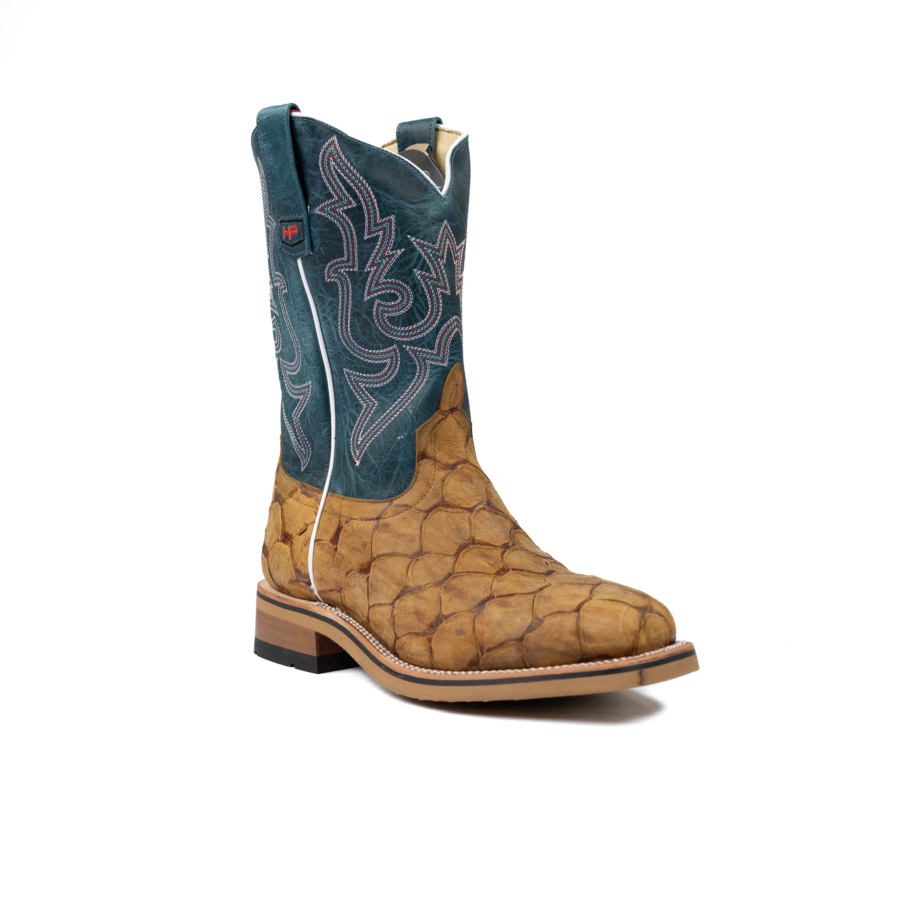 Men's Horse Power Fish Print Steel Toe Boot 12" HPW2500