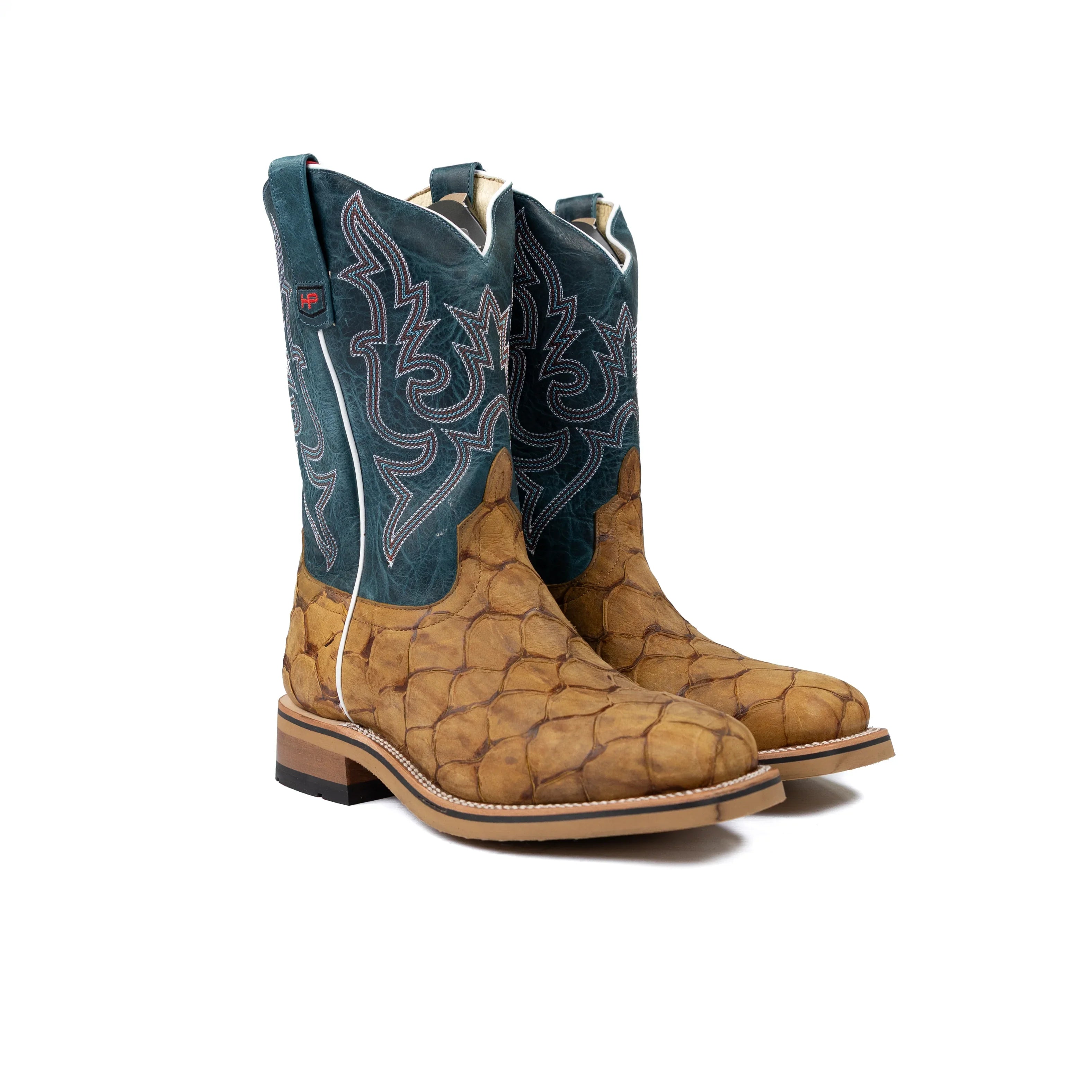 Men's Horse Power Fish Print Steel Toe Boot 12" HPW2500