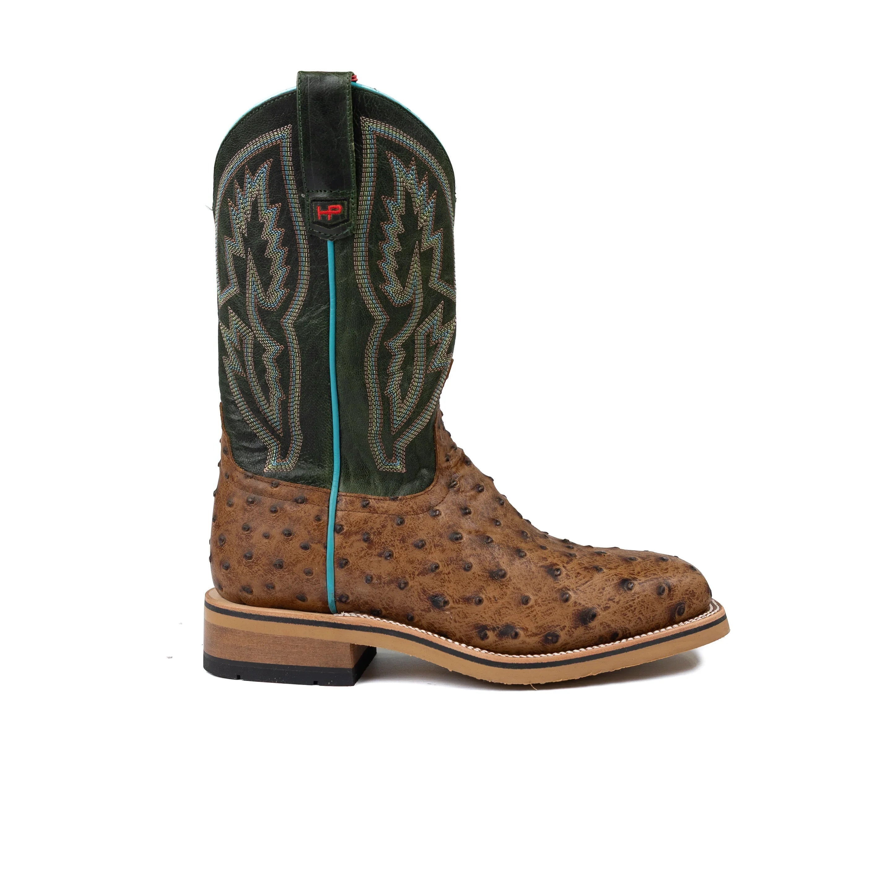 Men's Horse Power Honey Impostrich Print Steel Toe Boot 12" HPW2503