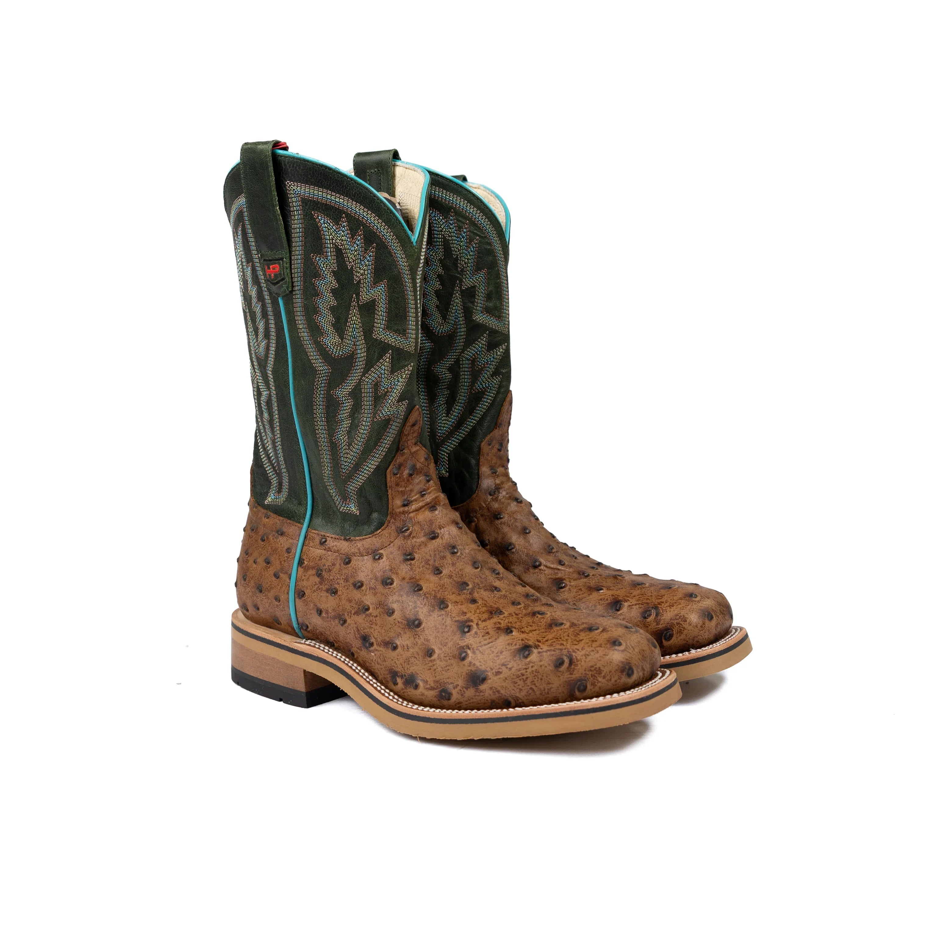 Men's Horse Power Honey Impostrich Print Steel Toe Boot 12" HPW2503