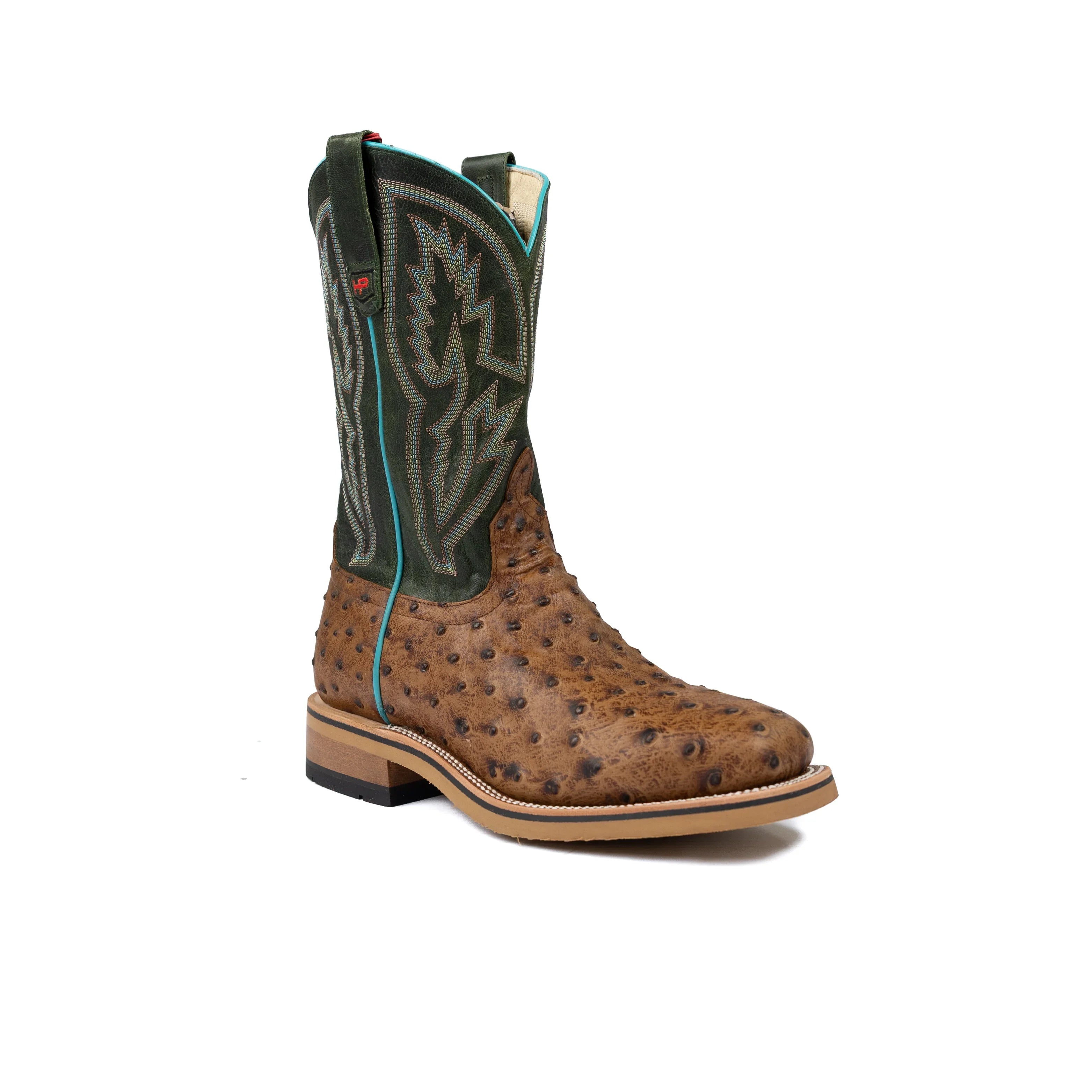 Men's Horse Power Honey Impostrich Print Steel Toe Boot 12" HPW2503