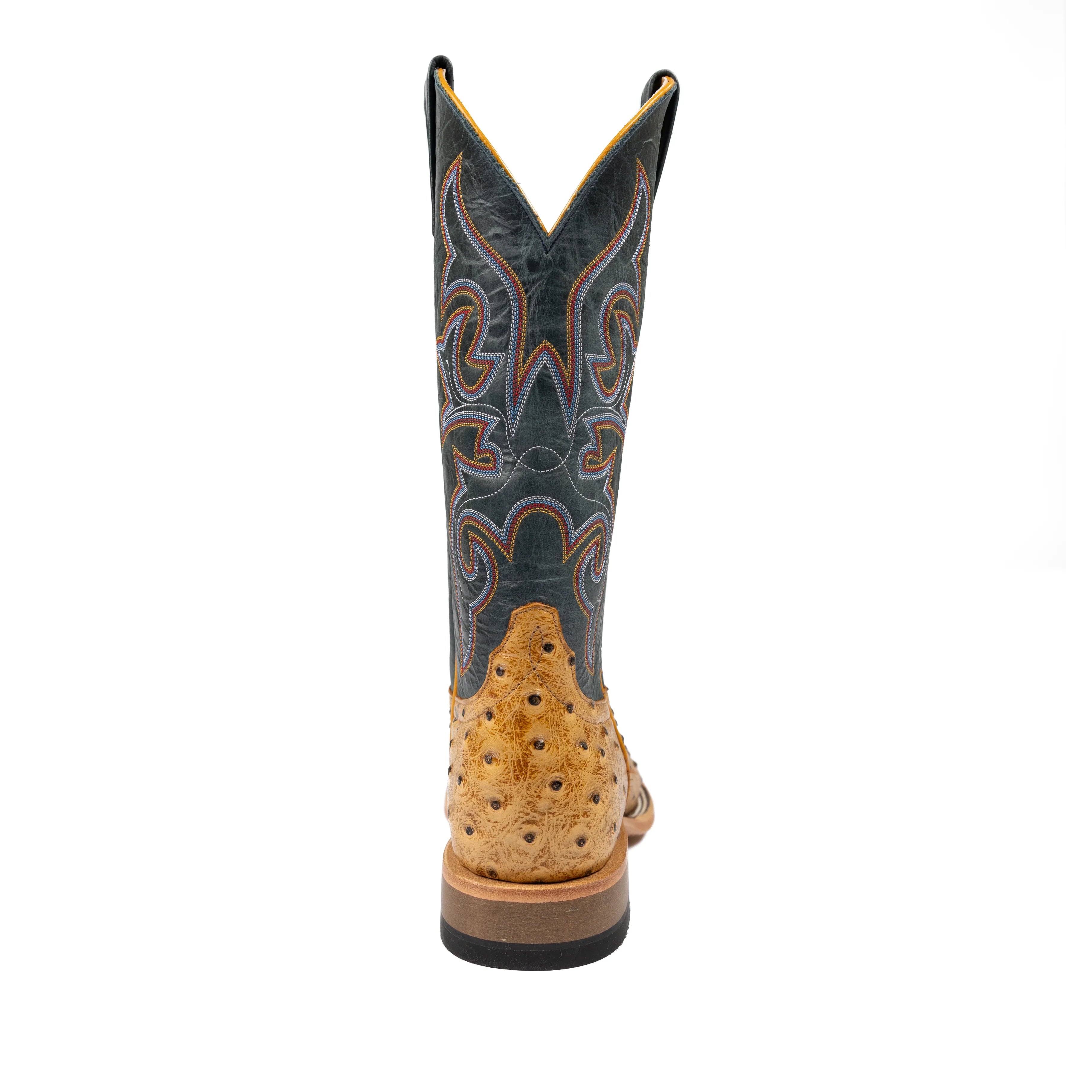 Men's Horse Power Saddle Ranch Ostrich Print with 13" Blue Oklahoma Tops HP8083