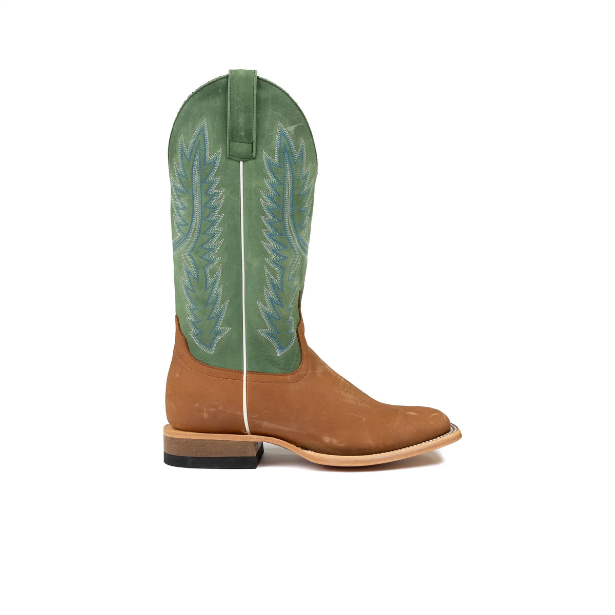 Men's Horse Power Tan Cowhide with 13" Green Cowhide Top HP8078