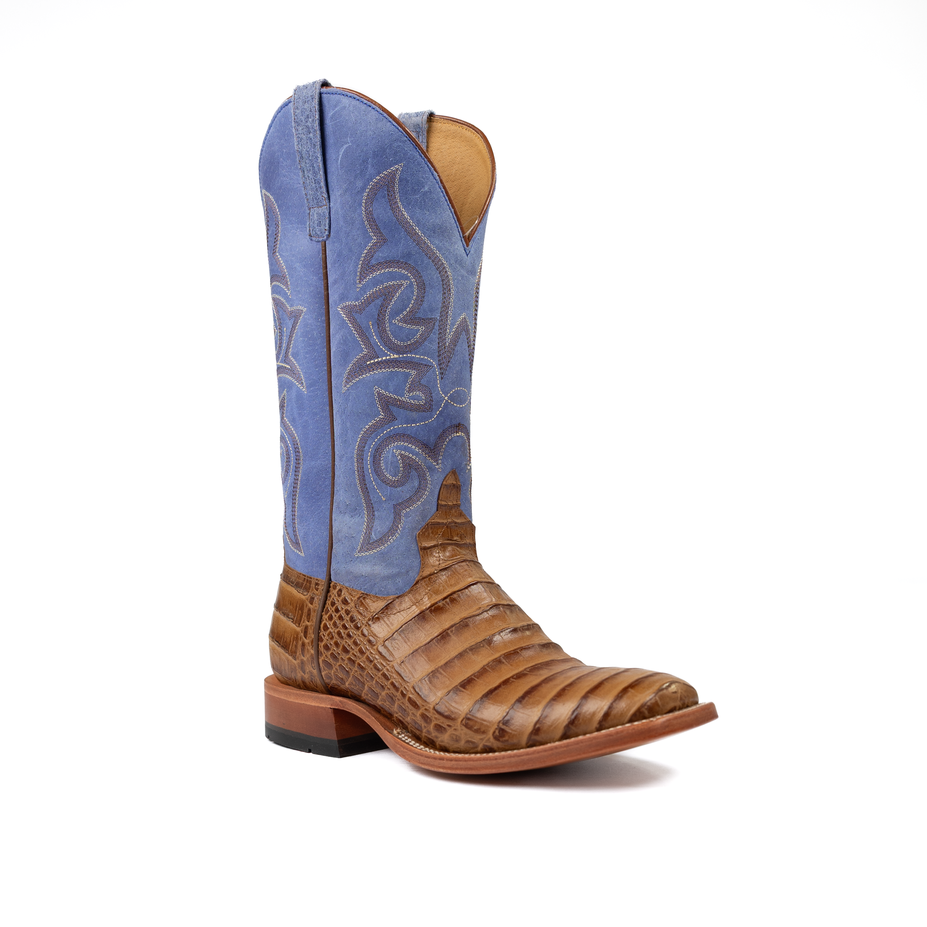 Men's Horse Power Toasted Caiman Print with 13" Blue Sinsation Top HP1842