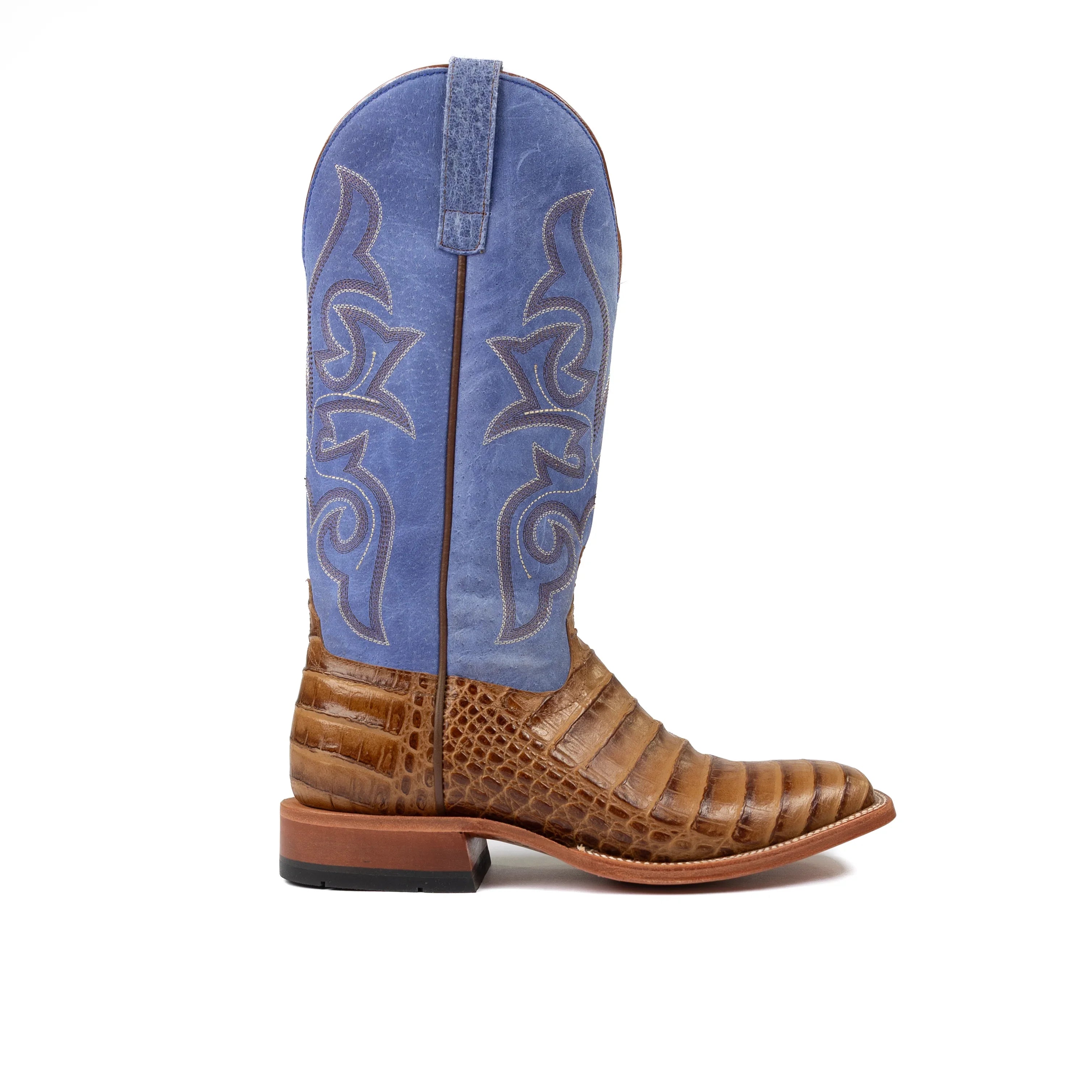 Men's Horse Power Toasted Caiman Print with 13" Blue Sinsation Top HP1842