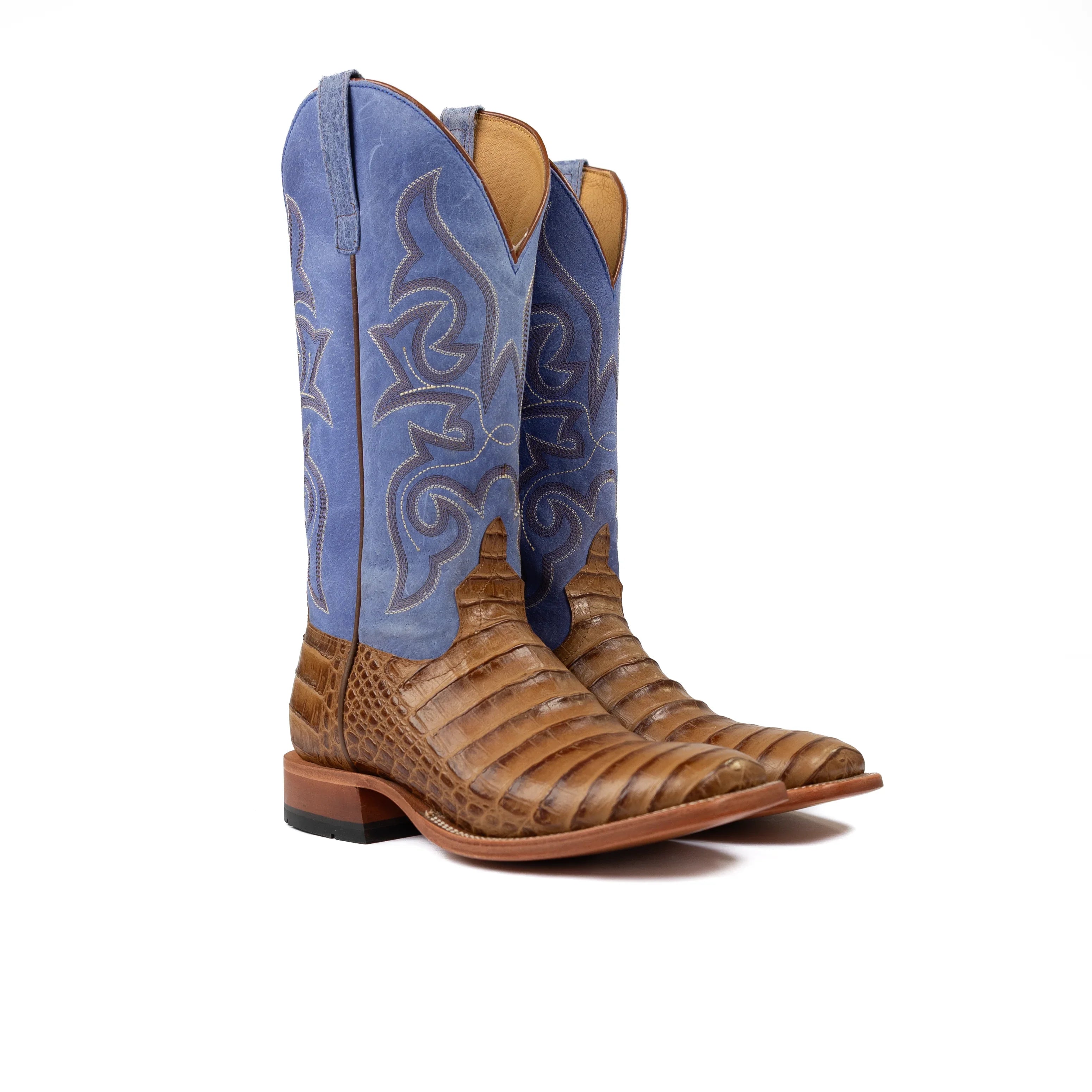 Men's Horse Power Toasted Caiman Print with 13" Blue Sinsation Top HP1842