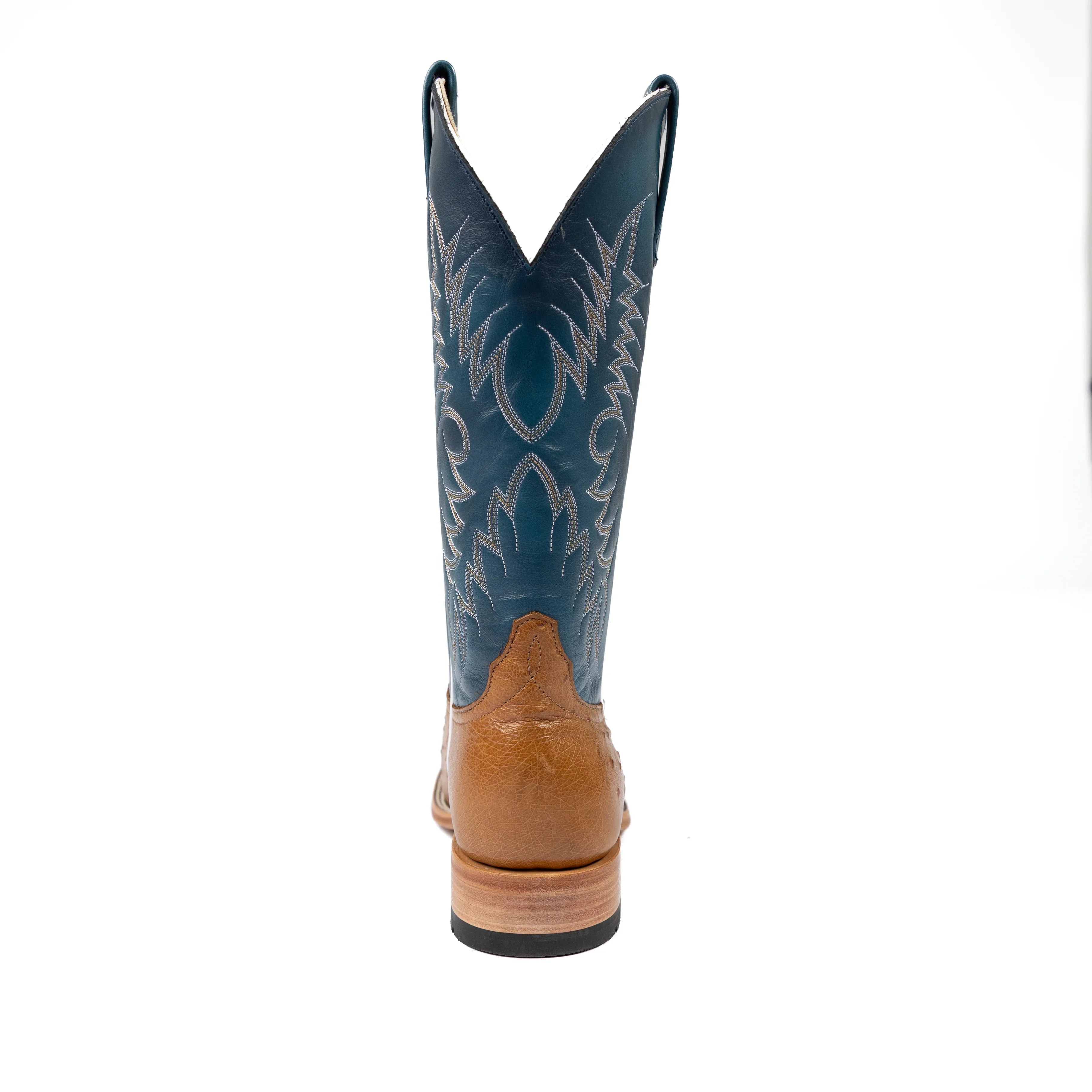 Men's Horse Power Top Hand Antique Saddle Smooth Ostrich with 13" Blue Kombat Top HP8011