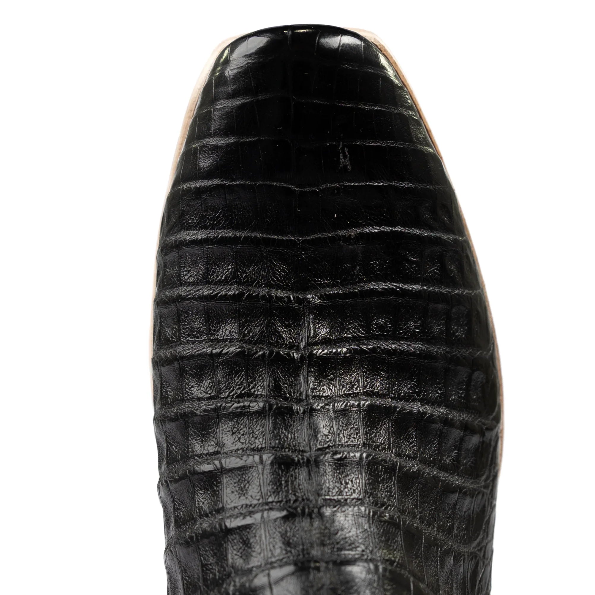 Men's Horse Power Top Hand Black Caiman Belly with 13" Violet Glossy Goat Top HP9513