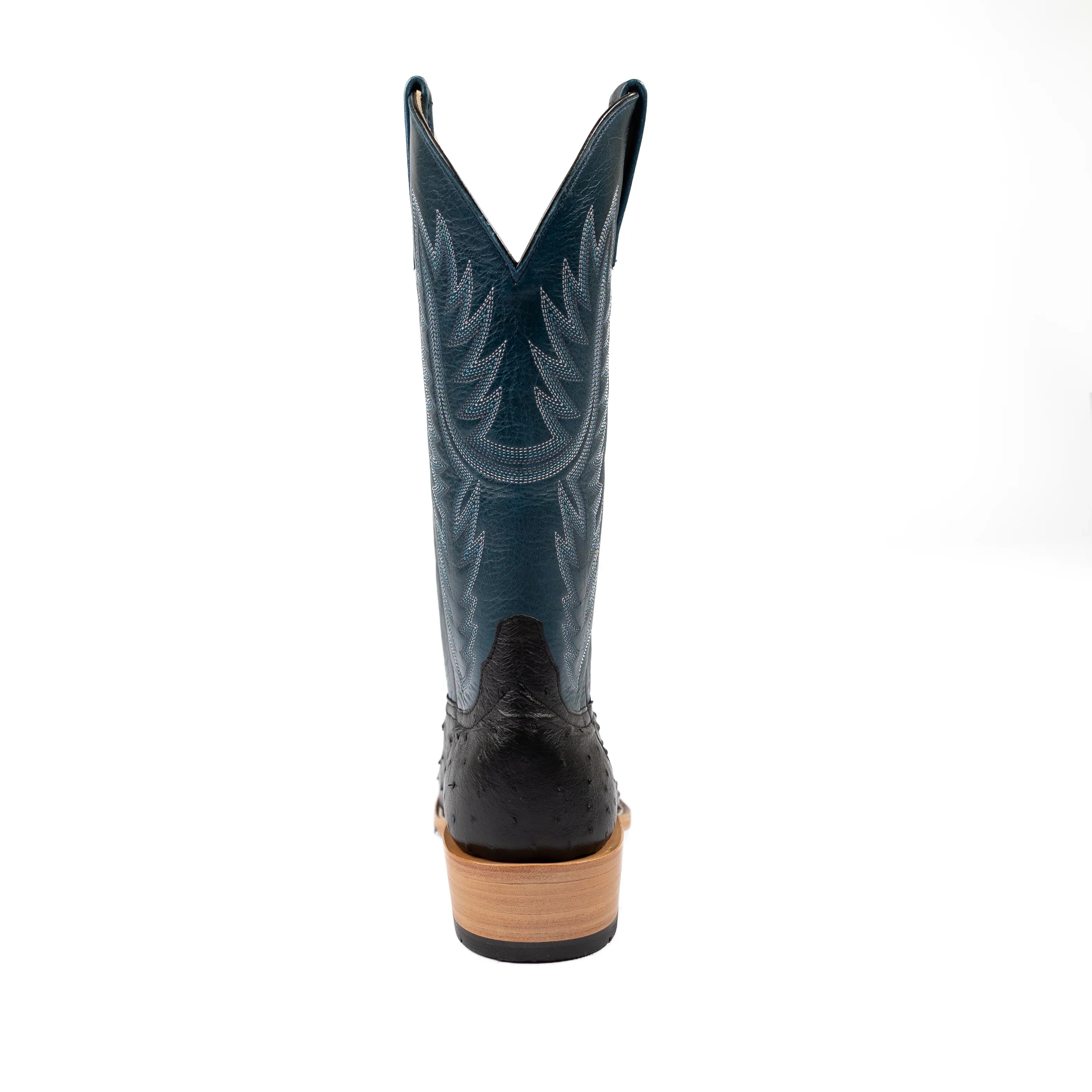 Men's Horse Power Top Hand Black Full Quill Ostrich with 13" Azure New Orleans Tops HP9533