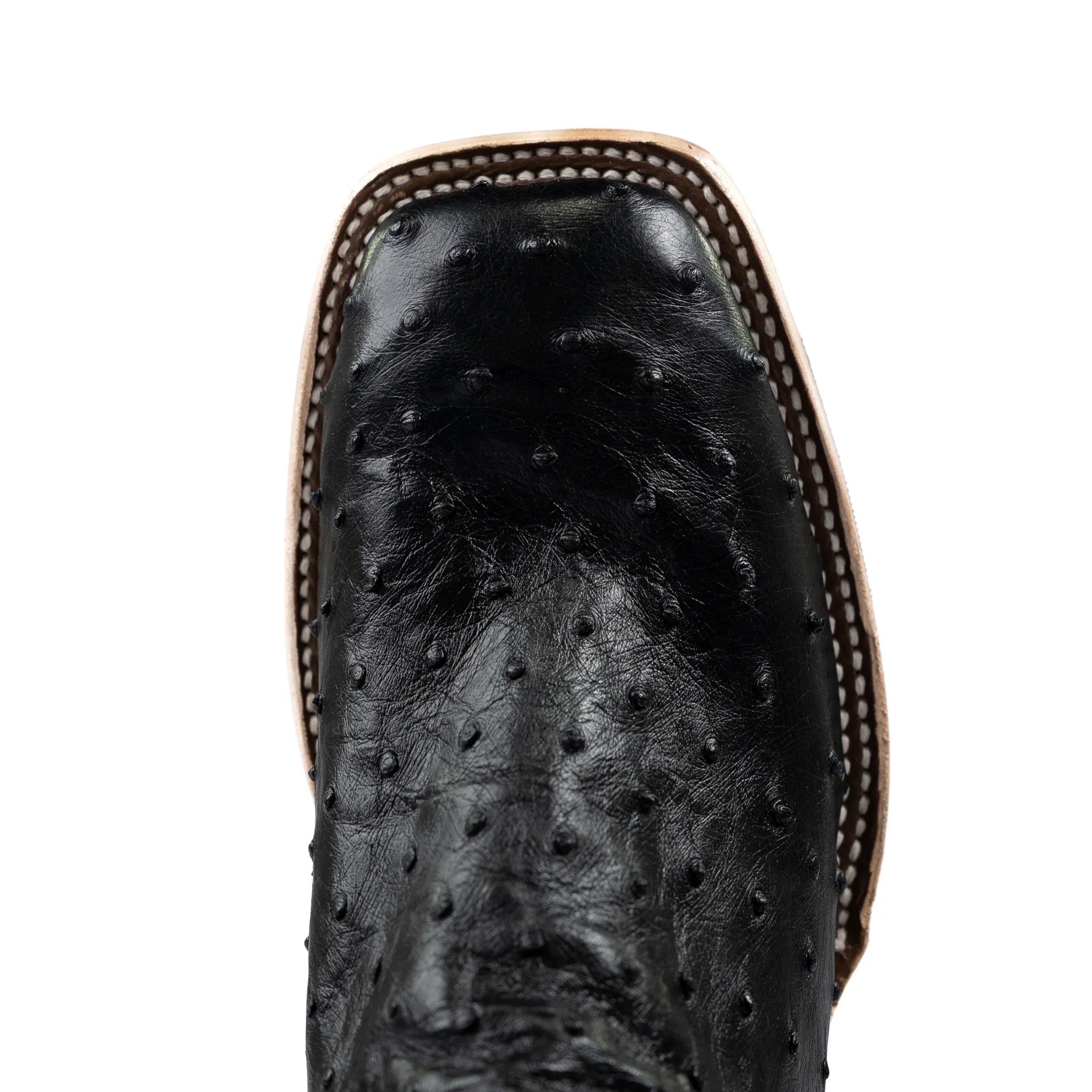 Men's Horse Power Top Hand Black Full Quill Ostrich with 13" Emerald Explosion Top HP8004