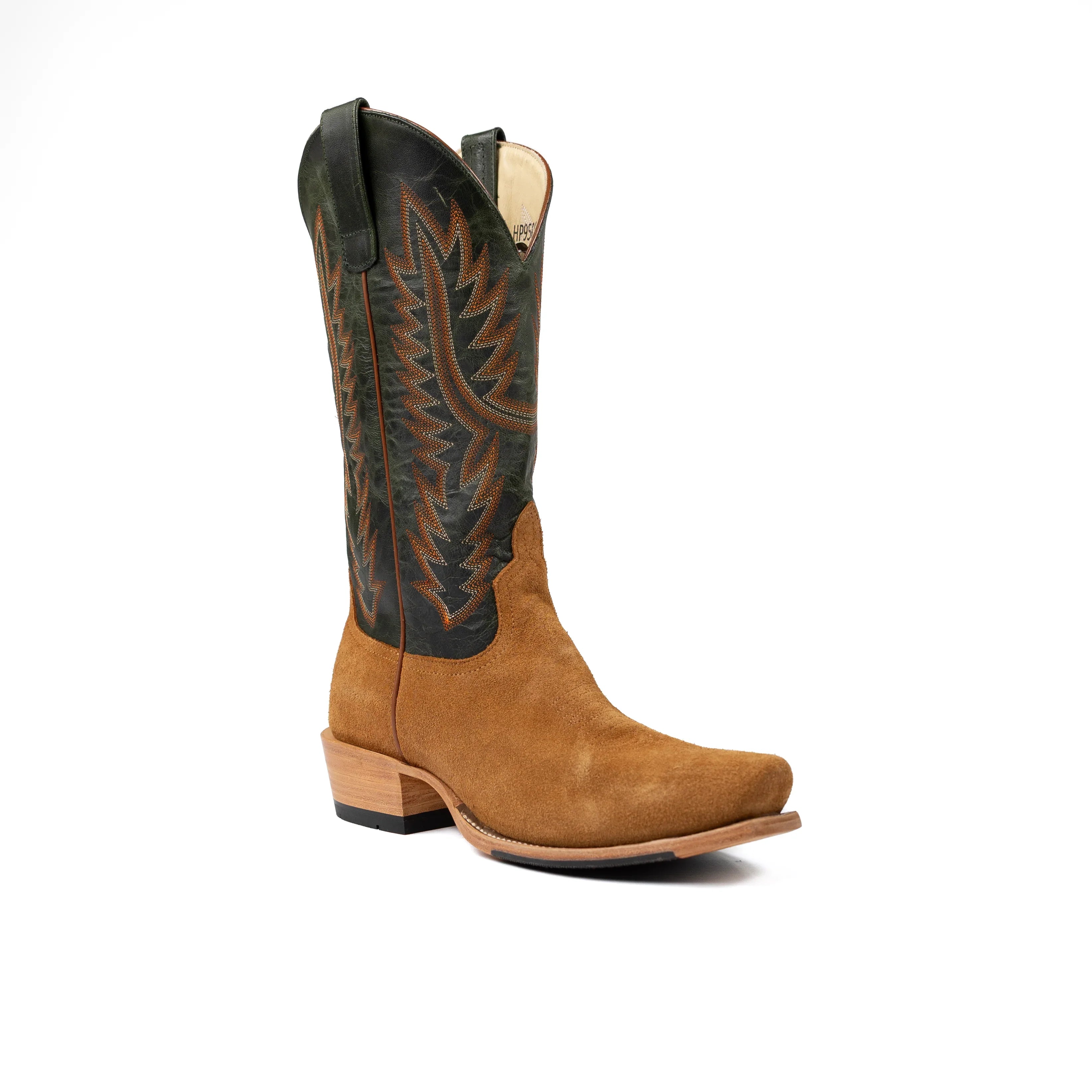 Men's Horse Power Top Hand Camel Suede with 13" Emerald Explosion Top HP9500