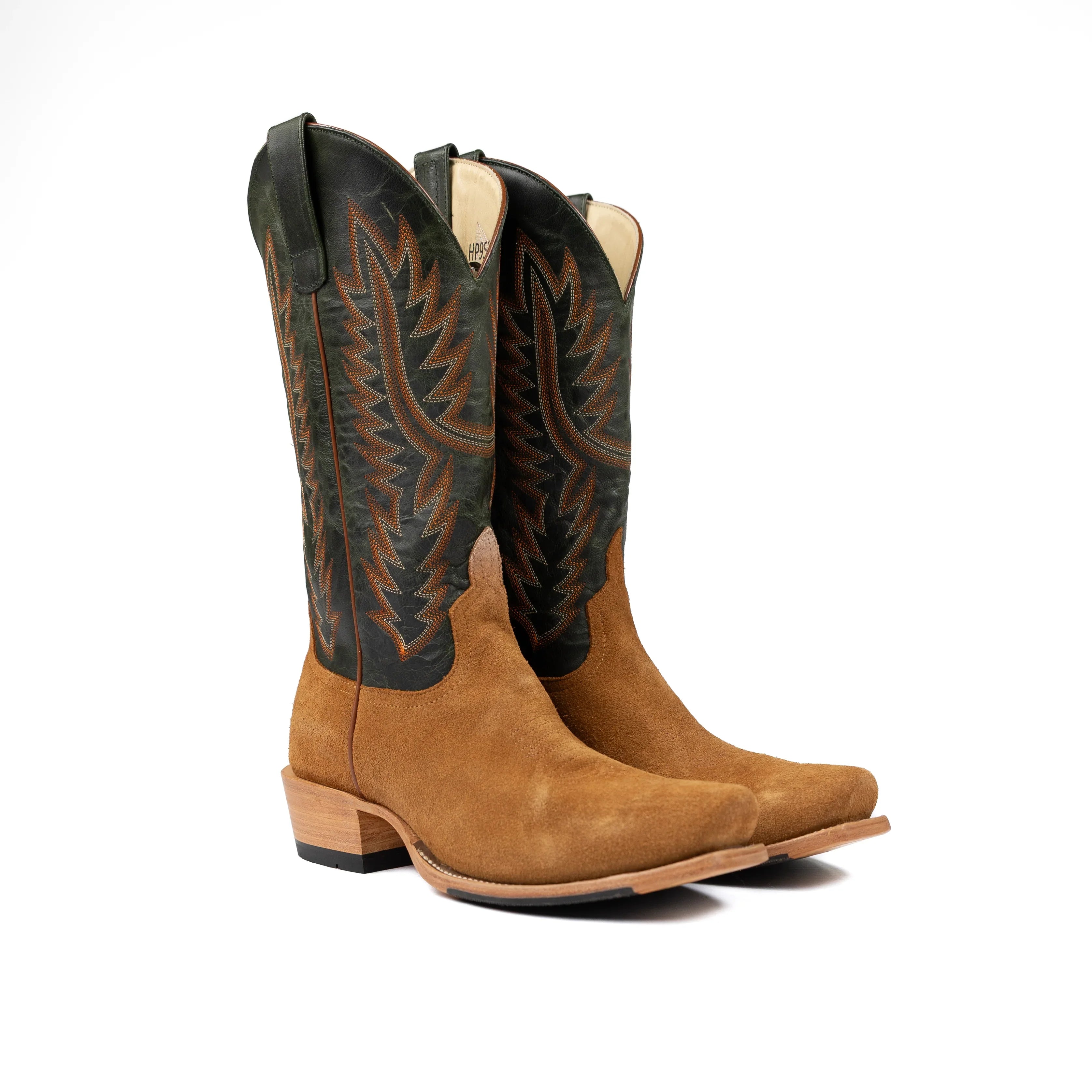 Men's Horse Power Top Hand Camel Suede with 13" Emerald Explosion Top HP9500
