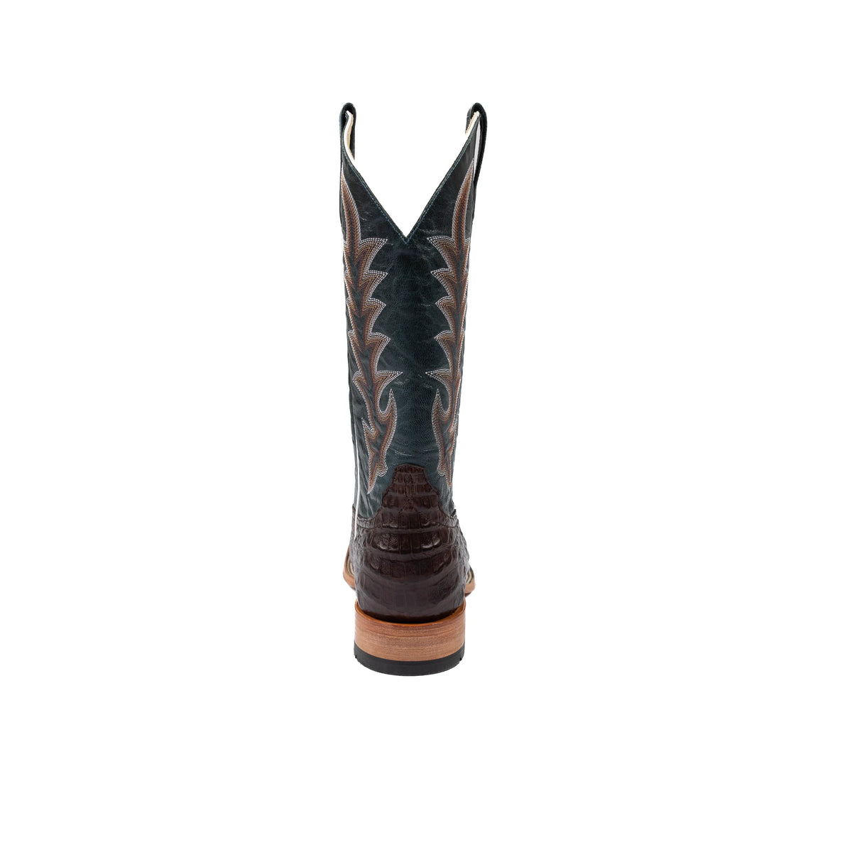 Men's Horse Power Top Hand Chocolate Caiman Belly with 13" Navy Explosion Top HP8065
