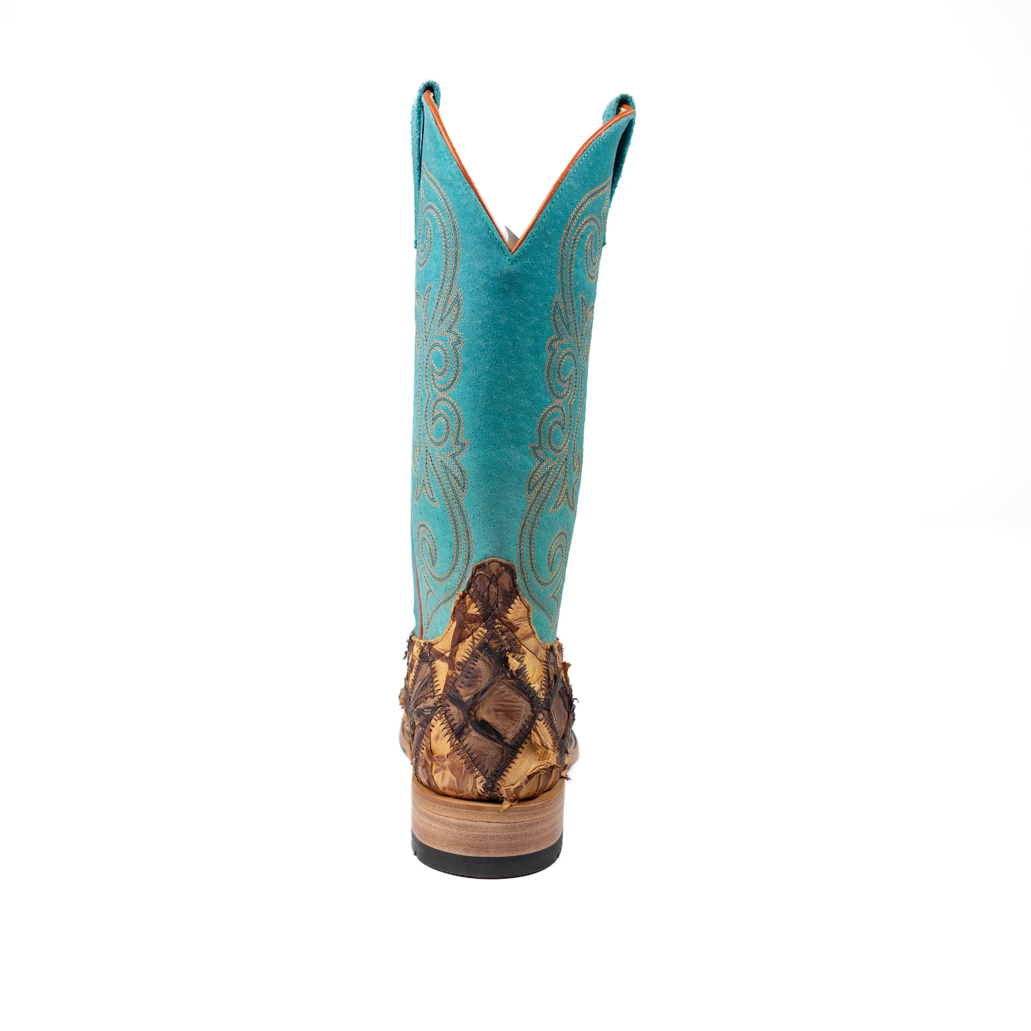 Men's Horse Power Top Hand Cigar Matte Big Bass Patchwork with 13" Turquoise Top HP8052