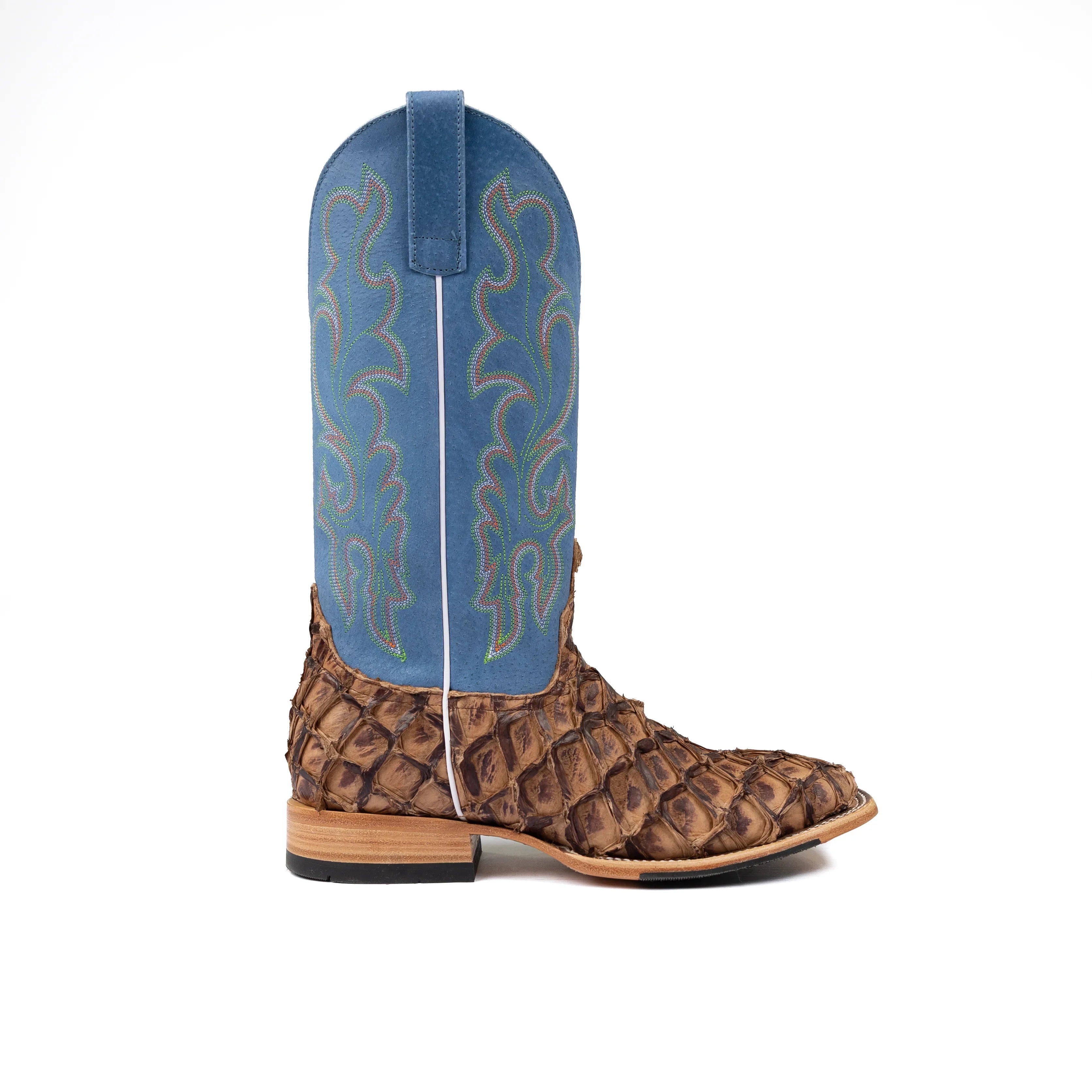 Men's Horse Power Top Hand Cigar Matte Big Bass with 13" Royal Blue Sinsation Top HP8007