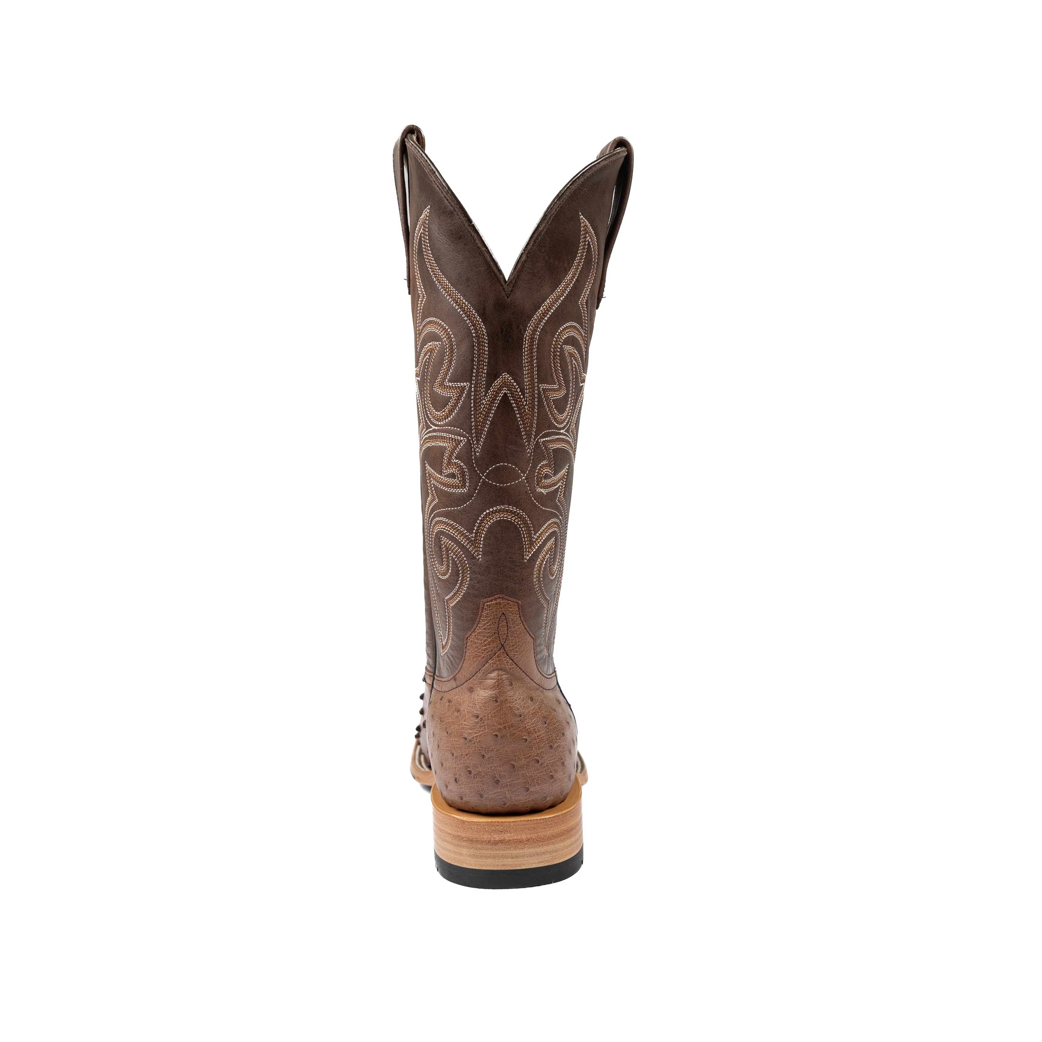 Men's Horse Power Top Hand Kango Tobacco Full Quill Ostrich with 13" Chocolate Pull Up Top HP8001