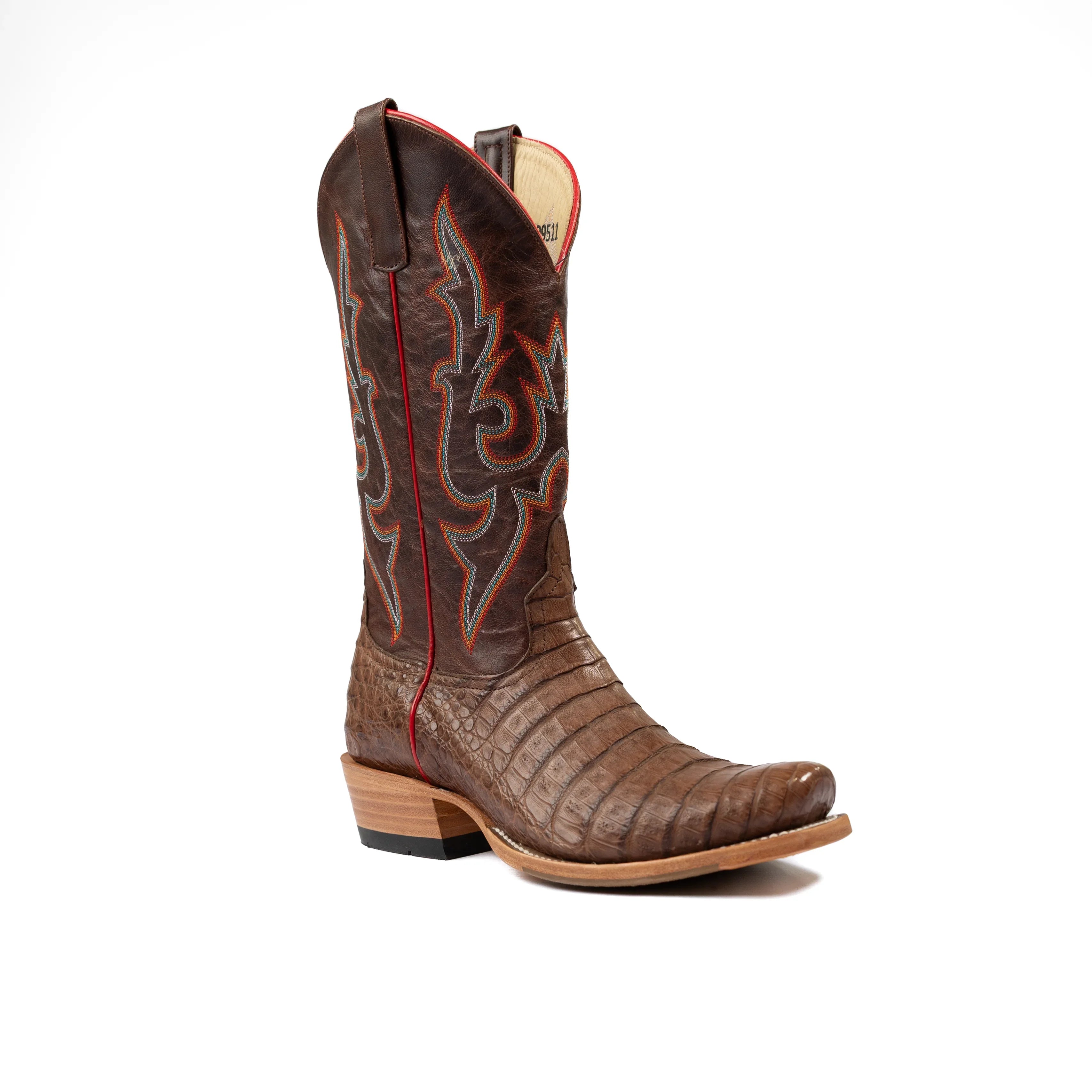 Men's Horse Power Top Hand Post Oak Caiman Belly with 13" Bone Explosion Top HP9511