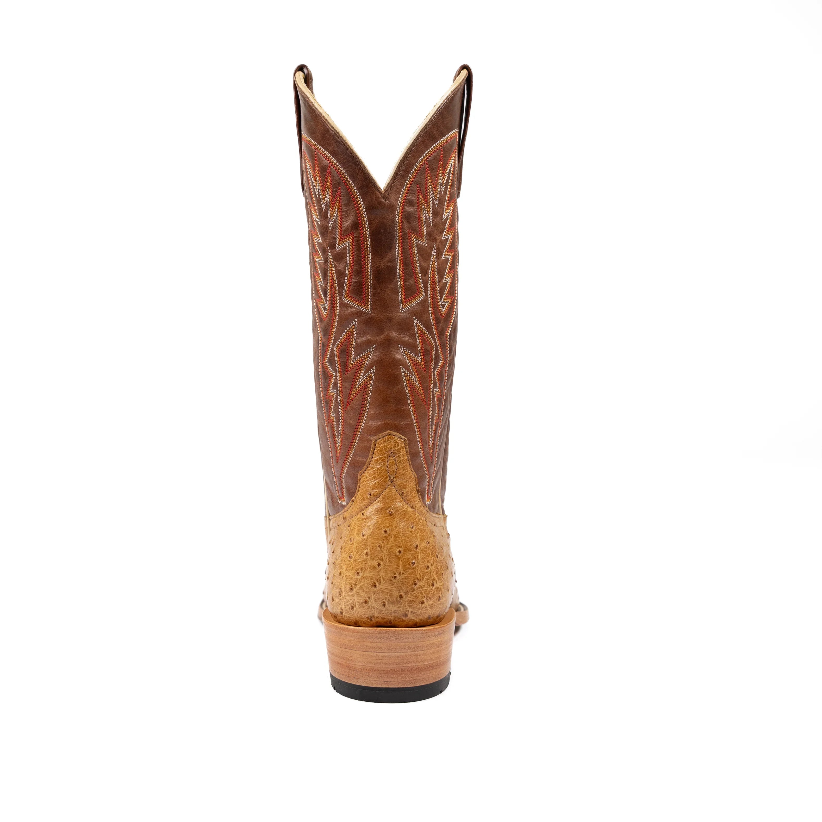 Men's Horse Power Top Hand Saddle Full Quill Ostrich with 13" Whiskey Vaquero Tops HP9534
