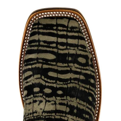 Men's Horsepower Caiman Print Steel Toe Boot 12" HPW2501 - Crazy House Western Wear