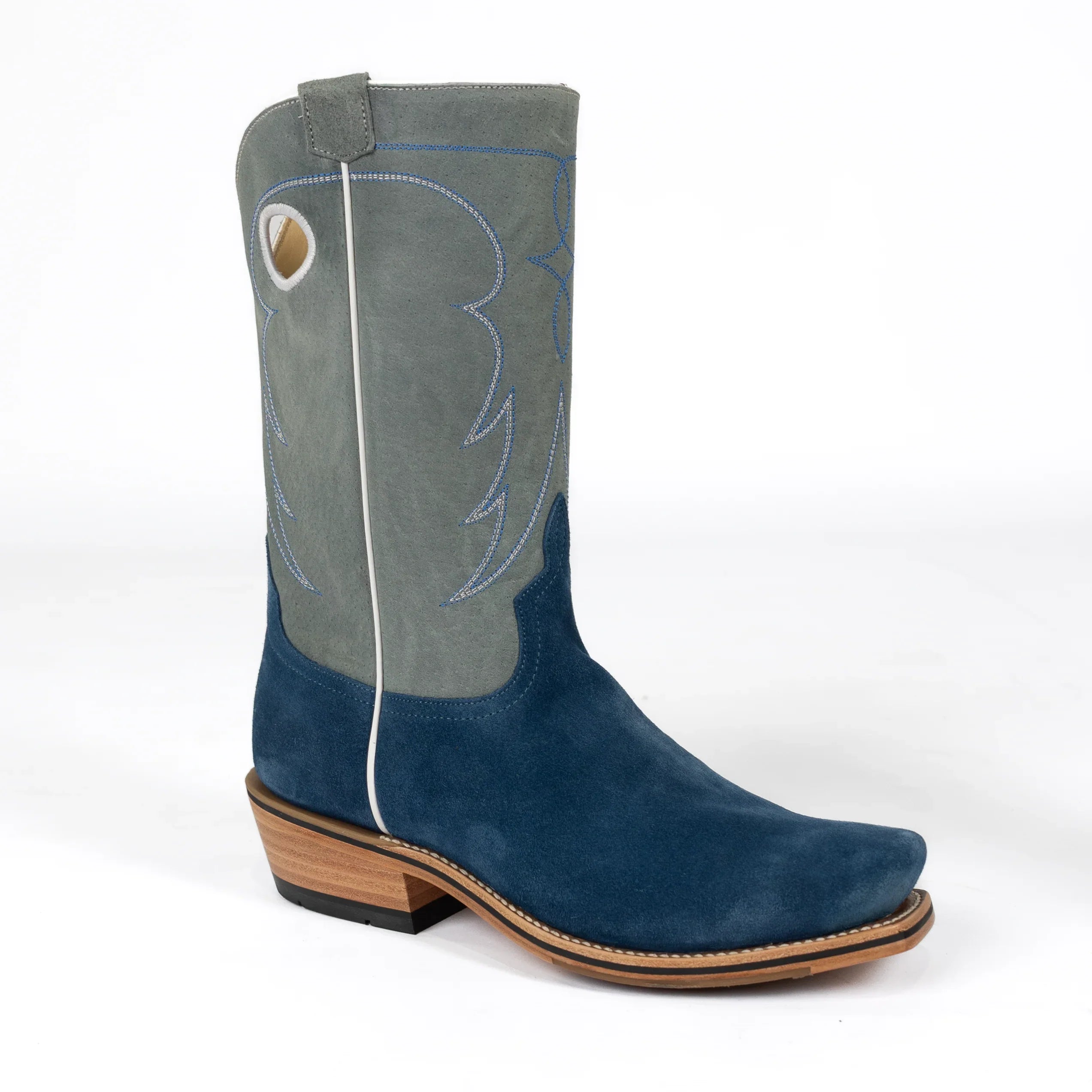 Men's Horsepower High Noon Blue Suede Cutter Toe Boots HP9518