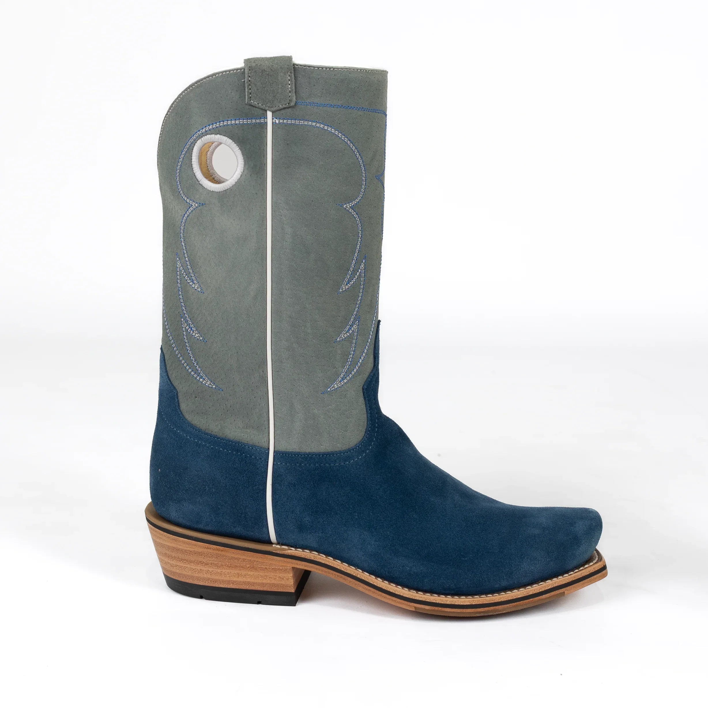 Men's Horsepower High Noon Blue Suede Cutter Toe Boots HP9518