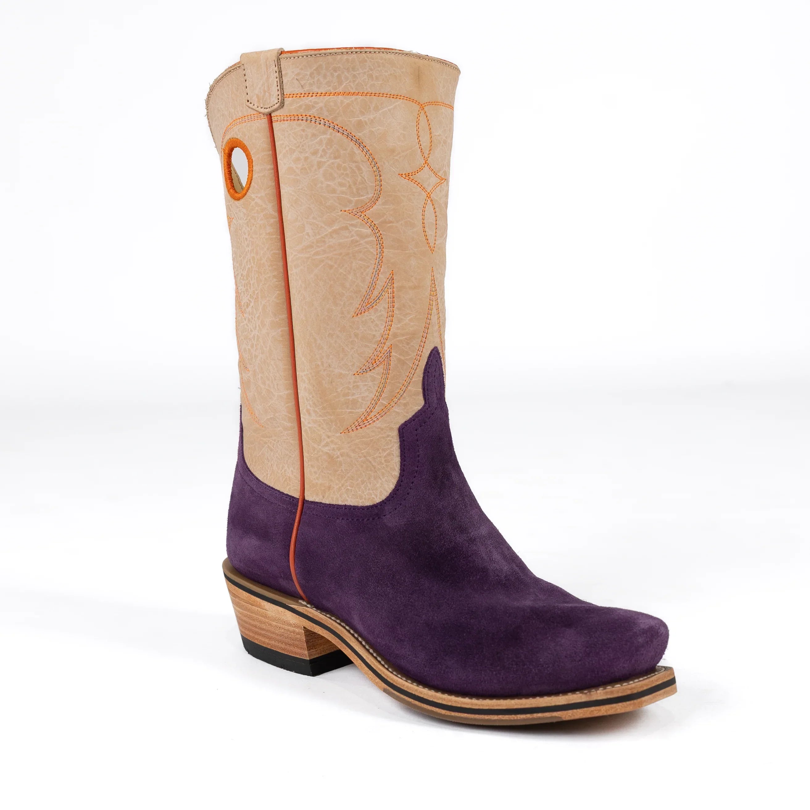 Men's Horsepower High Noon Purple Suede Cutter Toe Boots HP9517