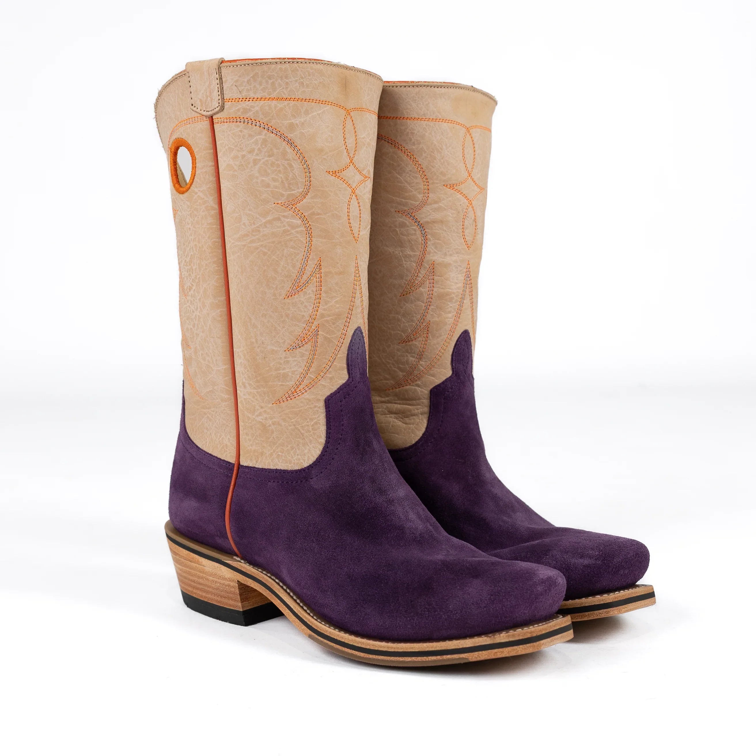 Men's Horsepower High Noon Purple Suede Cutter Toe Boots HP9517