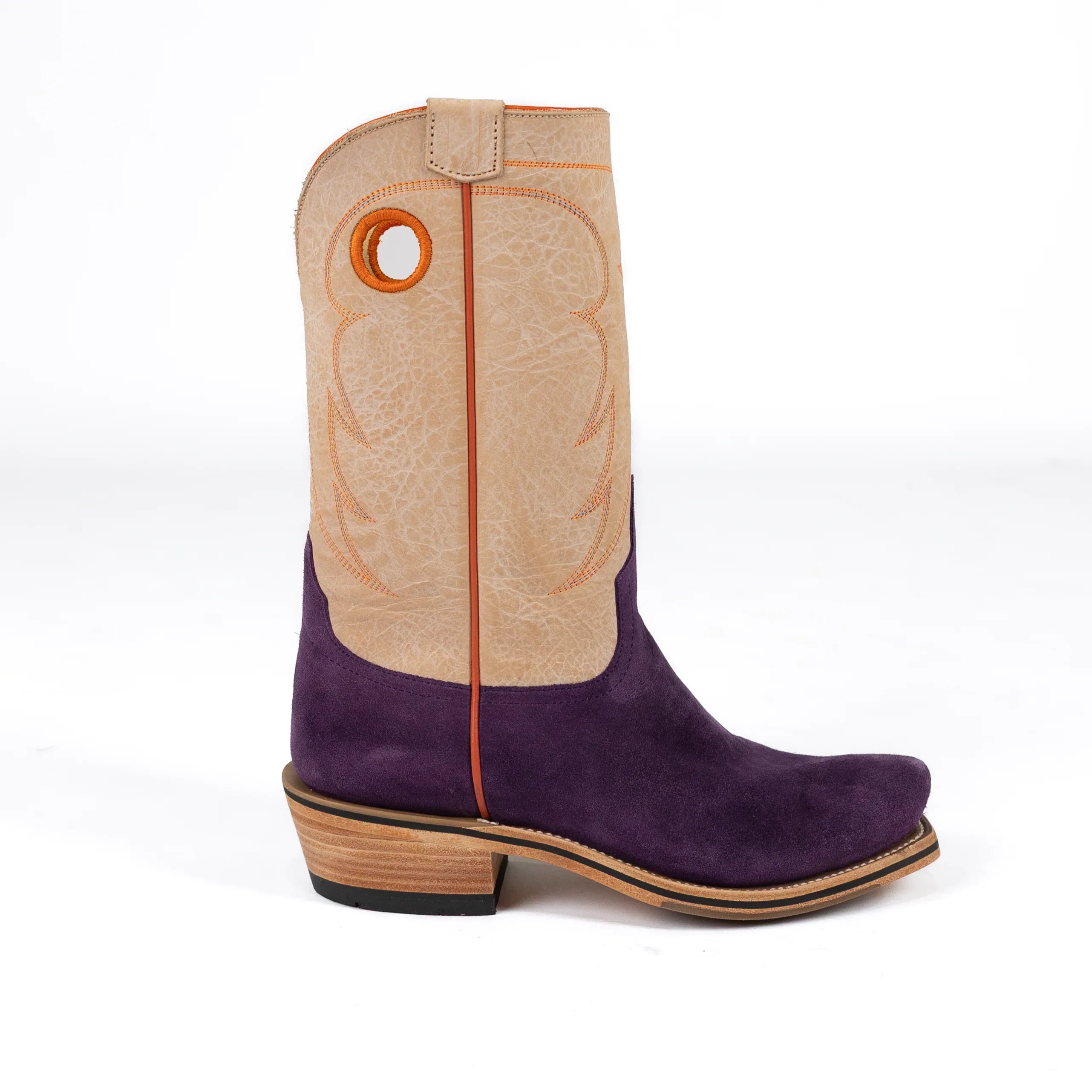 Men's Horsepower High Noon Purple Suede Cutter Toe Boots HP9517