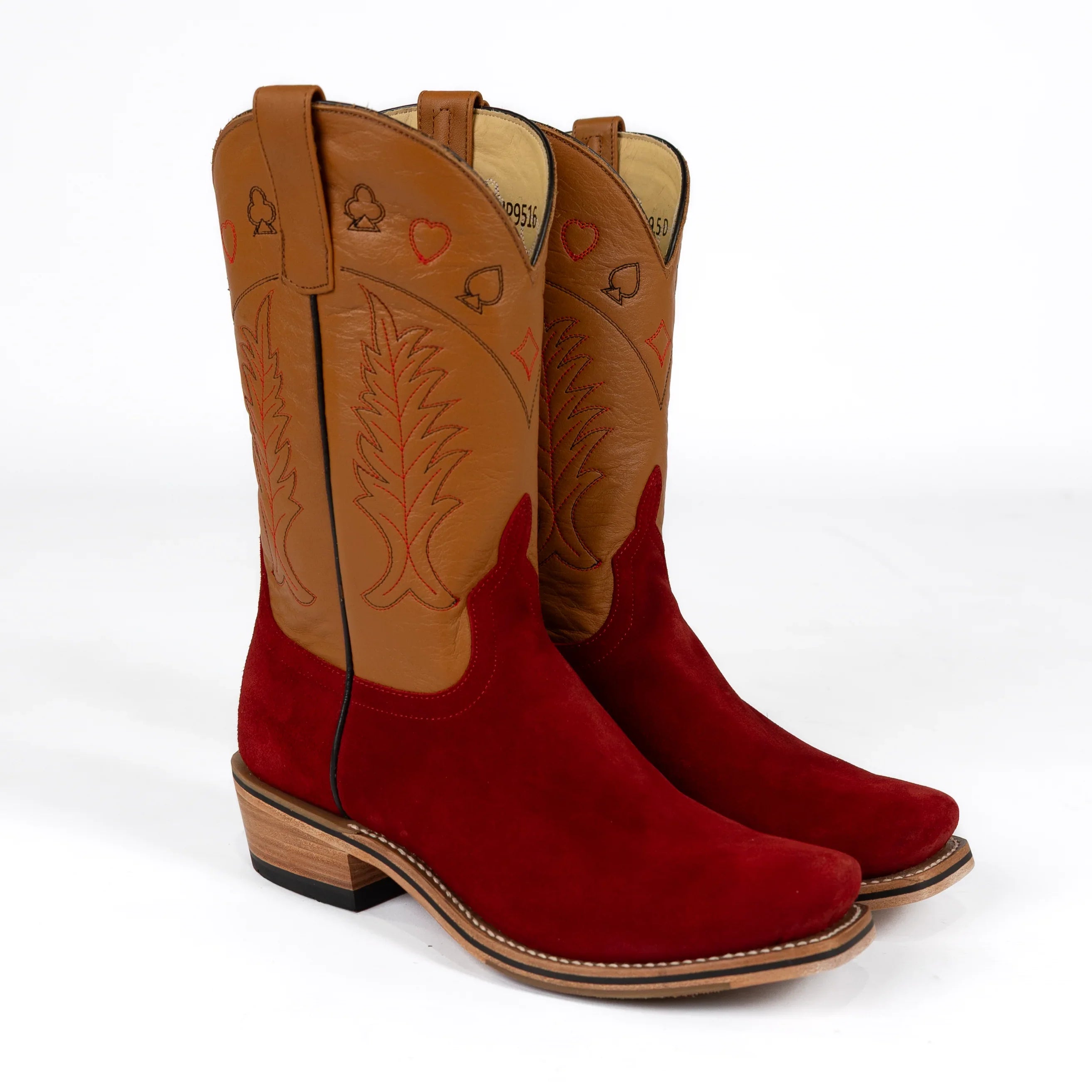 Men's Horsepower High Noon Red Suede Cutter Toe Boots HP9516
