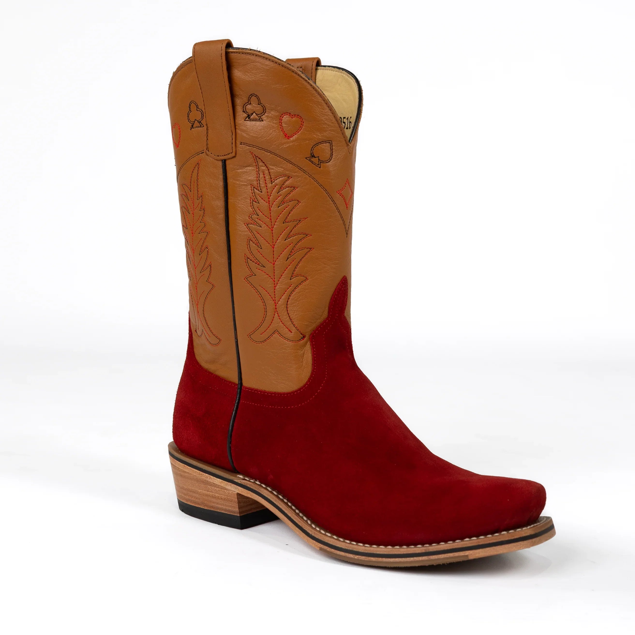 Men's Horsepower High Noon Red Suede Cutter Toe Boots HP9516