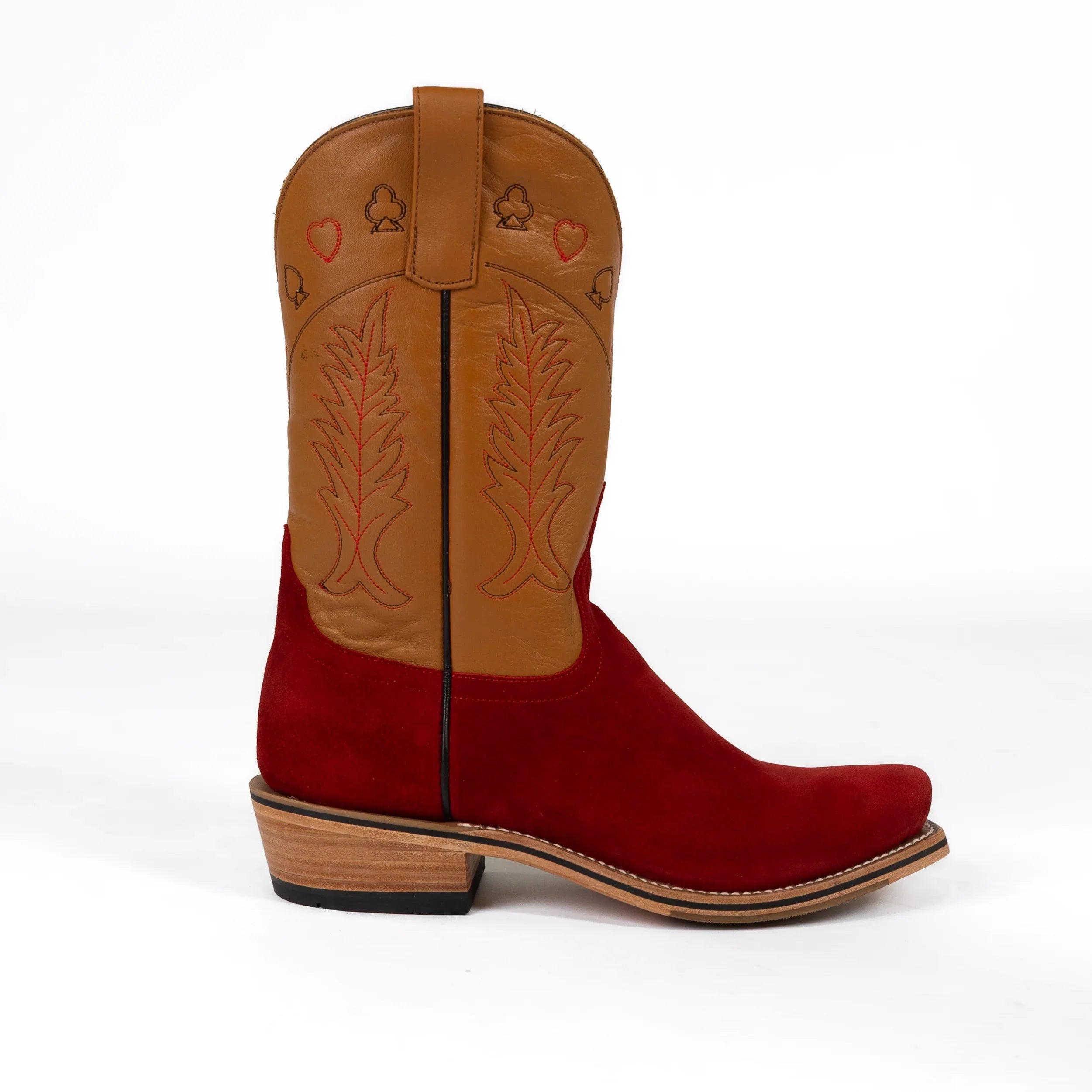 Men's Horsepower High Noon Red Suede Cutter Toe Boots HP9516