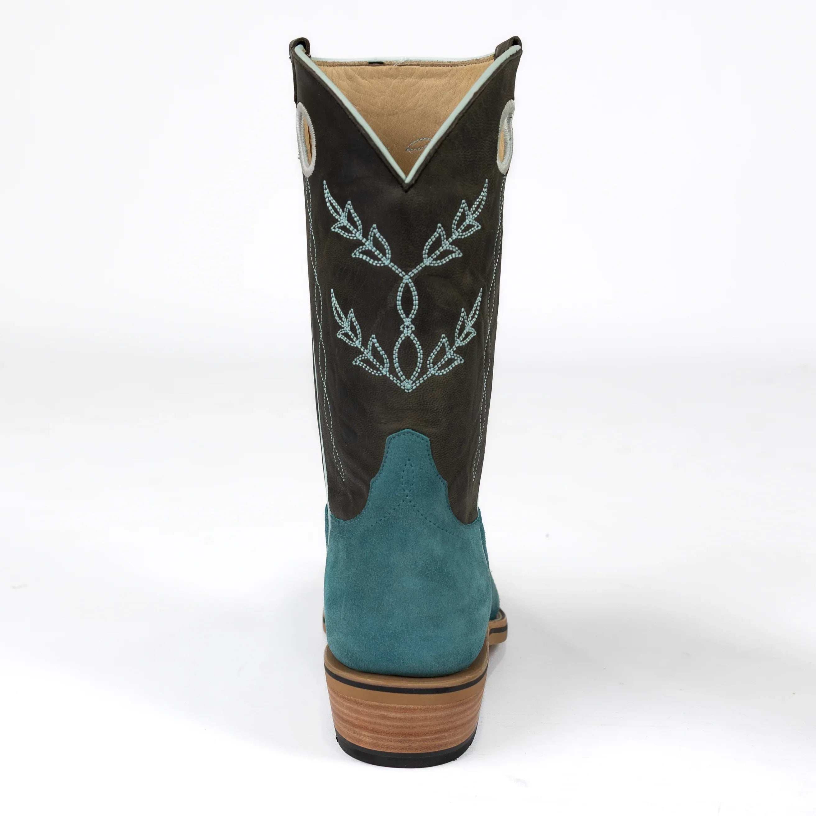 Men's Horsepower High Noon Turquoise Suede Cutter Toe Boots HP9515
