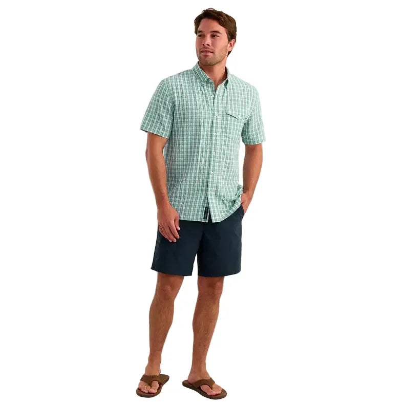 Men's Huk Caicos Plaid Chatman Plaid Short Sleeve Shirt H1500259-414