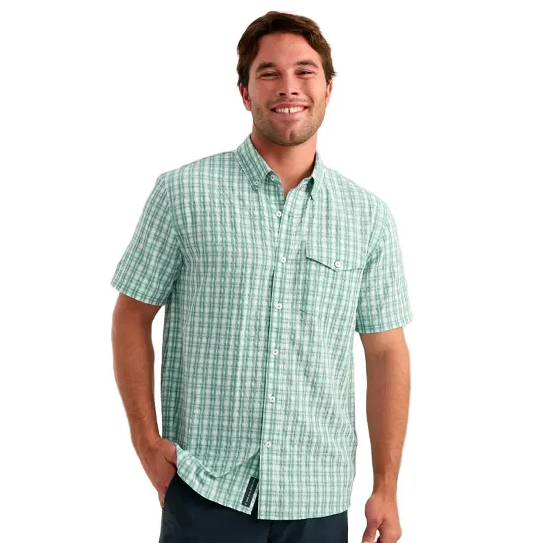 Men's Huk Caicos Plaid Chatman Plaid Short Sleeve Shirt H1500259-414