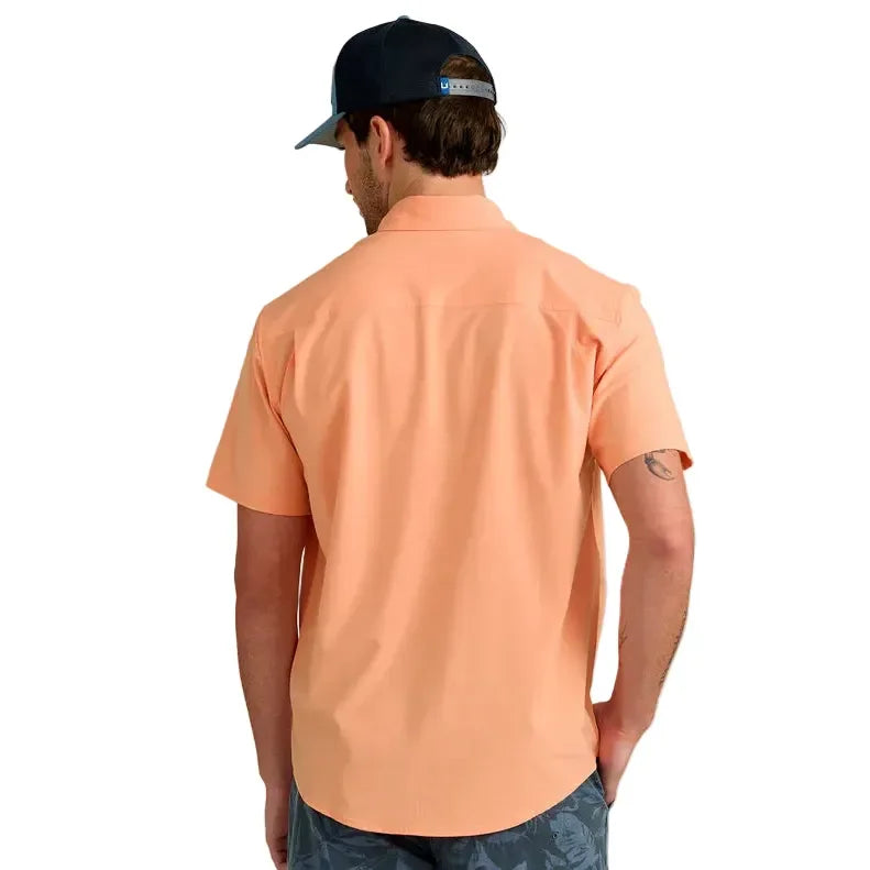 Men's Huk Coral Reef Kona Button-down Short Sleeve Shirt H1500154-818