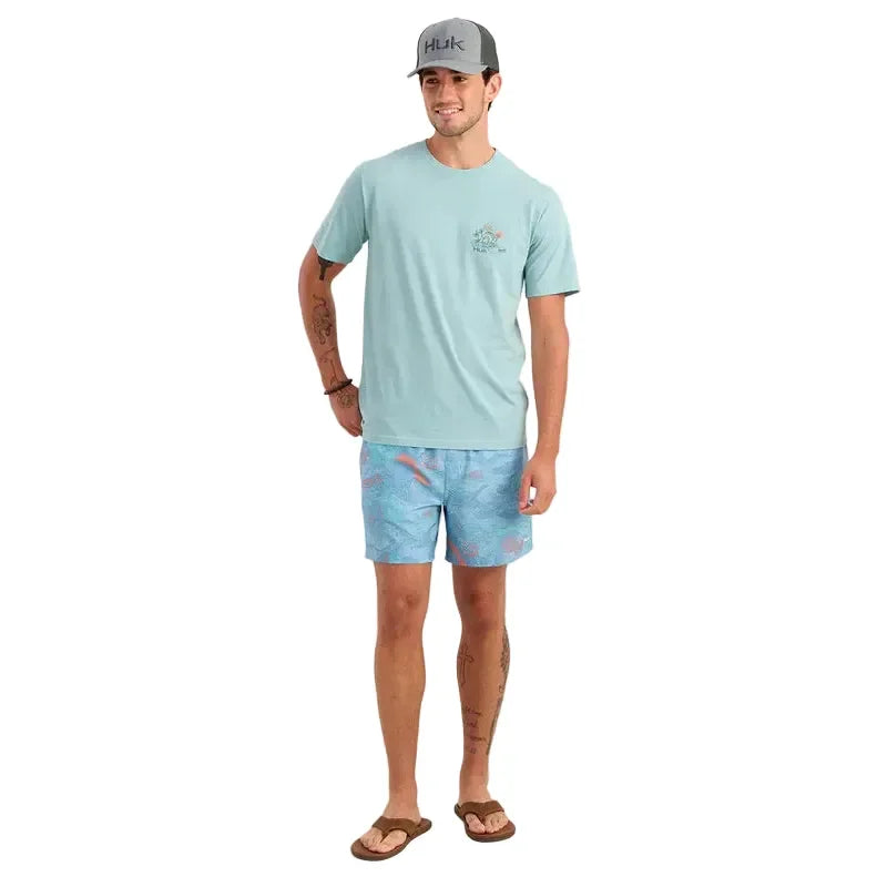 Men's Huk Heron Blue Sun Draft T-shirt H1000584-395