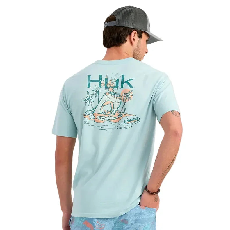 Men's Huk Heron Blue Sun Draft T-shirt H1000584-395