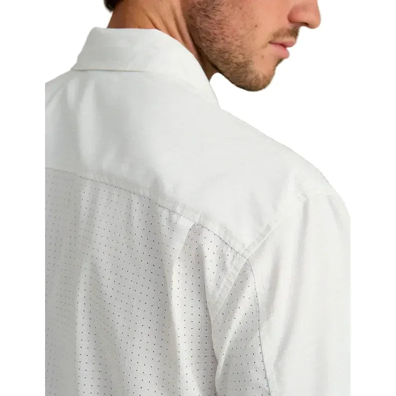 Men's Huk Pale Algae Mini Check Tide Point Short Sleeve Button-DownH1500220-384