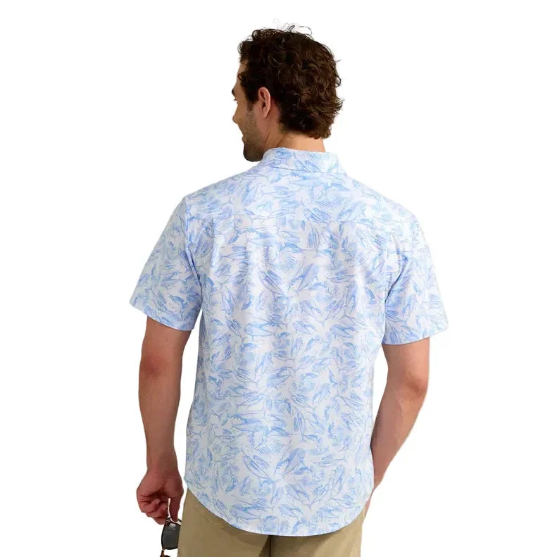 Men's Huk Regatta Fish Chaos KC Kona Button-Down Shirt H1500192-431