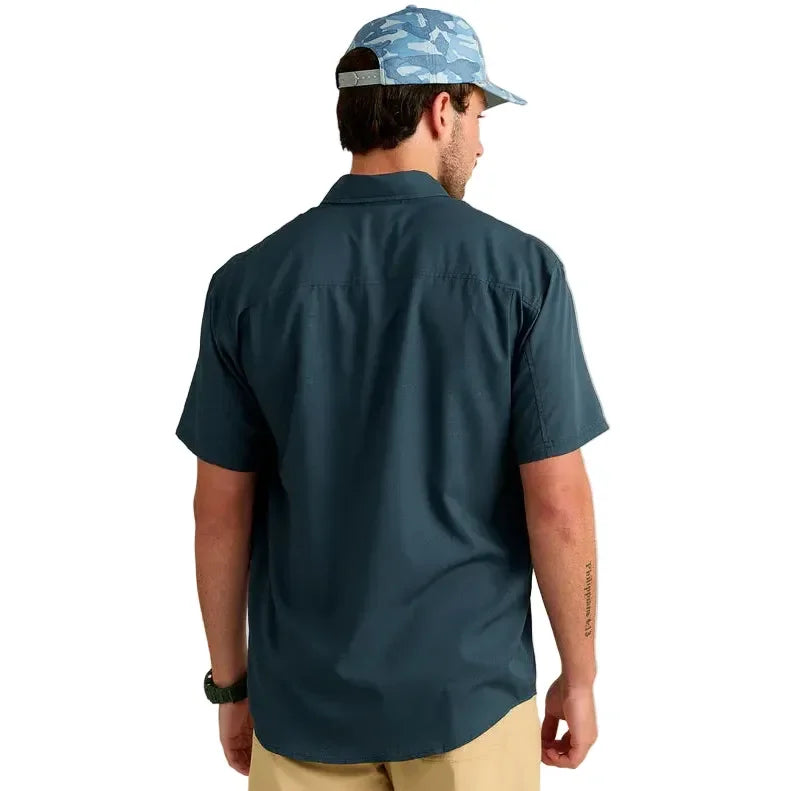 Men's Huk Sea Storm Tide Point Short Sleeve Button-Down H1500171-408